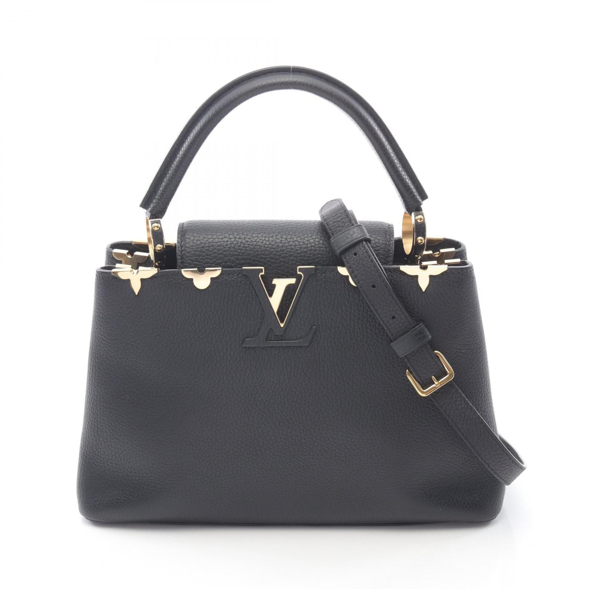 Louis Vuitton Capucines PM Parnassaire Line Handbag in Taurillon Leather, Black, M54663