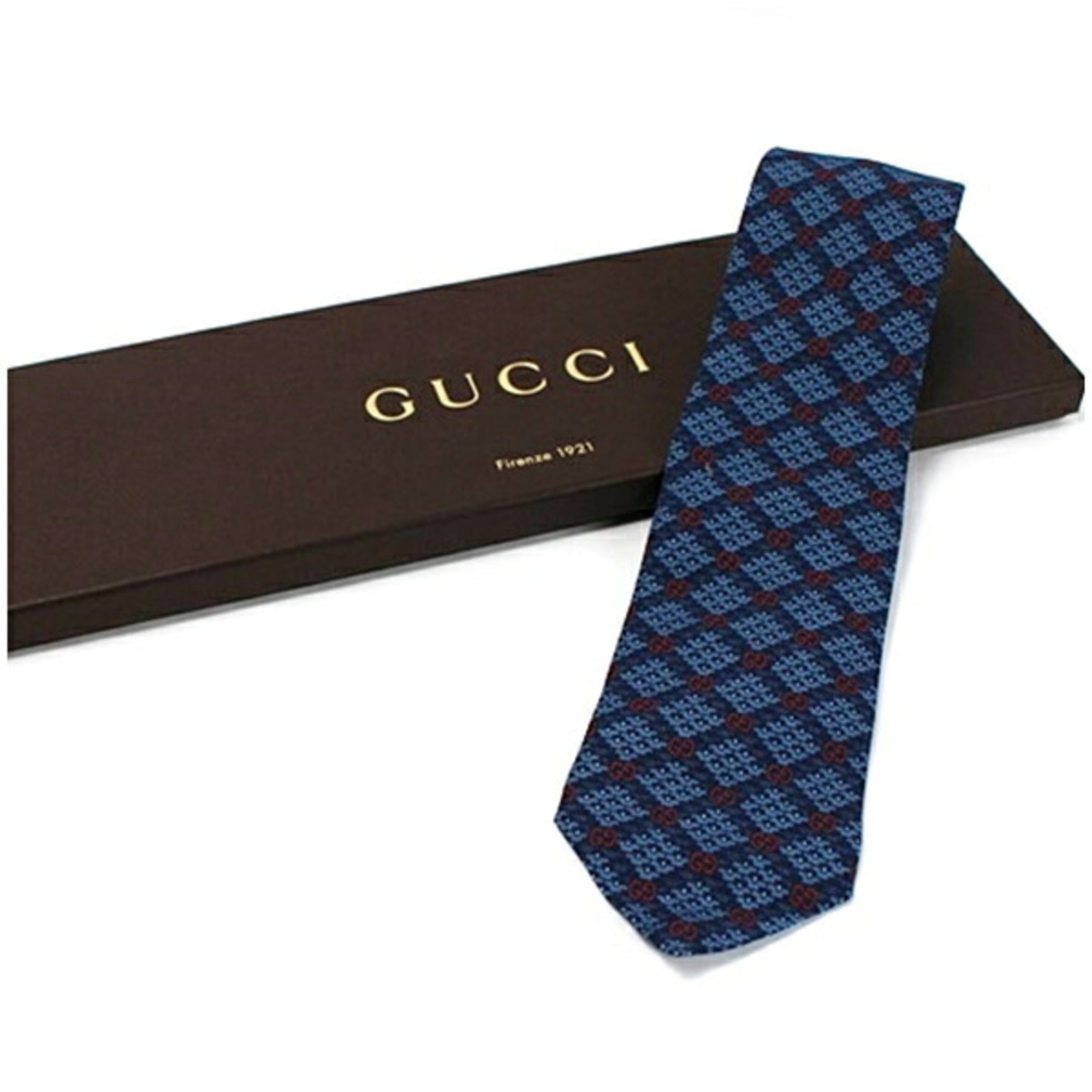 Gucci Rayon Necktie, Unused, GG Pattern, GUCCI 633992, Men’s, Slim Fit