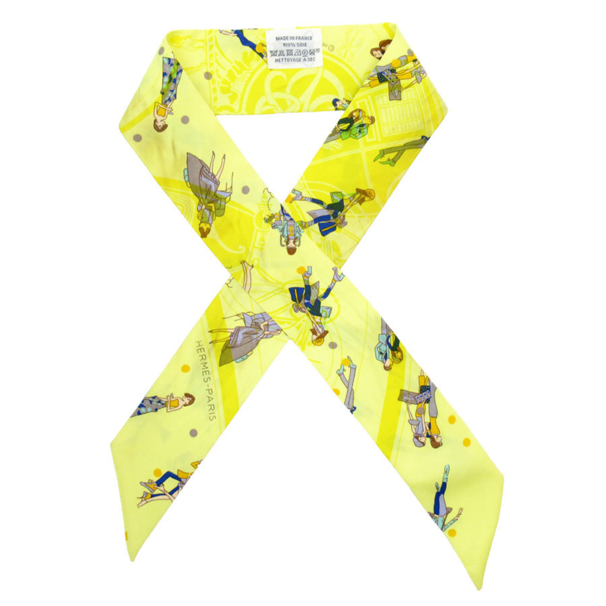 Hermes HERMES Scarf/Muffler Silk Yellow Women’s t19444a