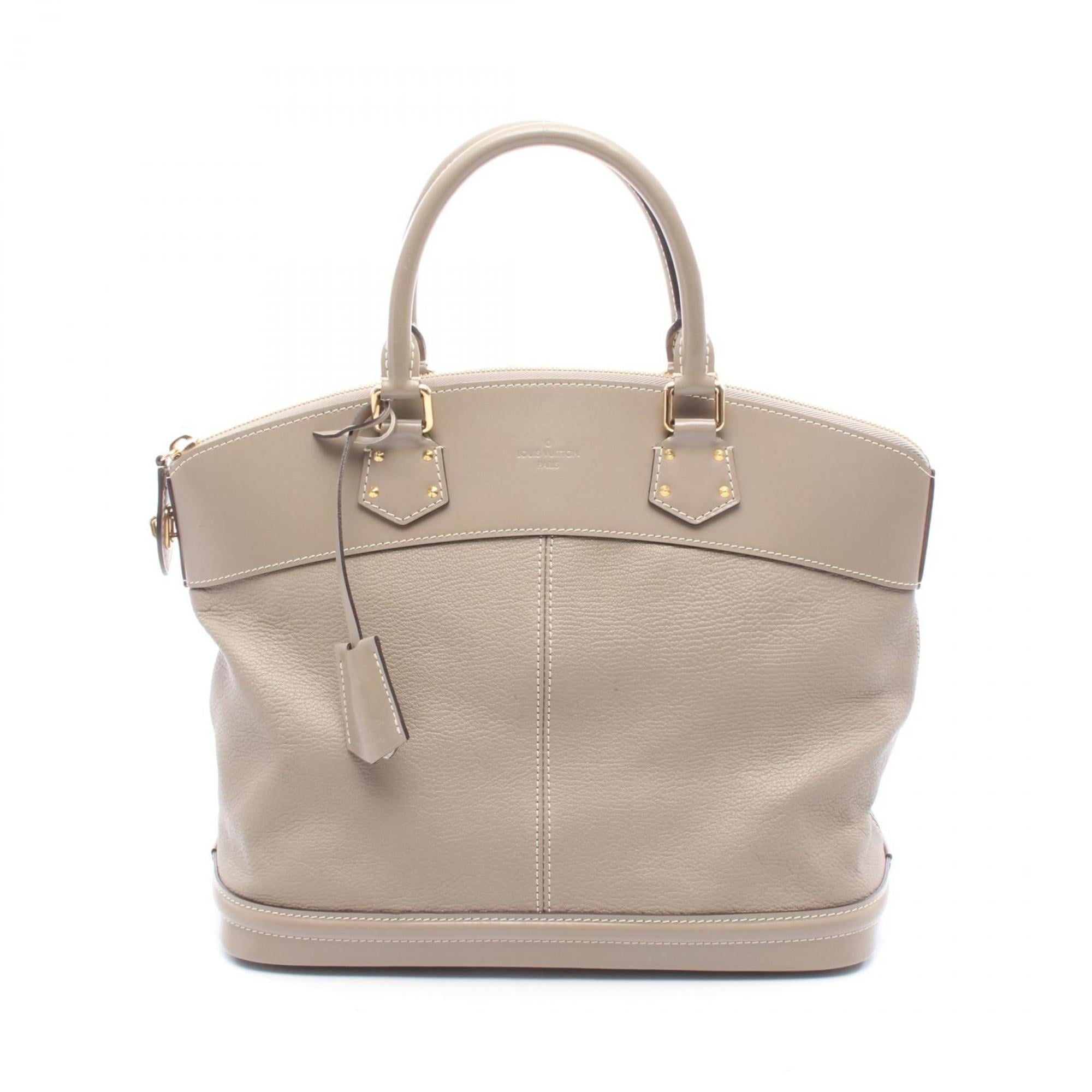 Louis Vuitton Lockit MM Handbag, Leather, Suhali, Women’s, Beige, Verone, M91791