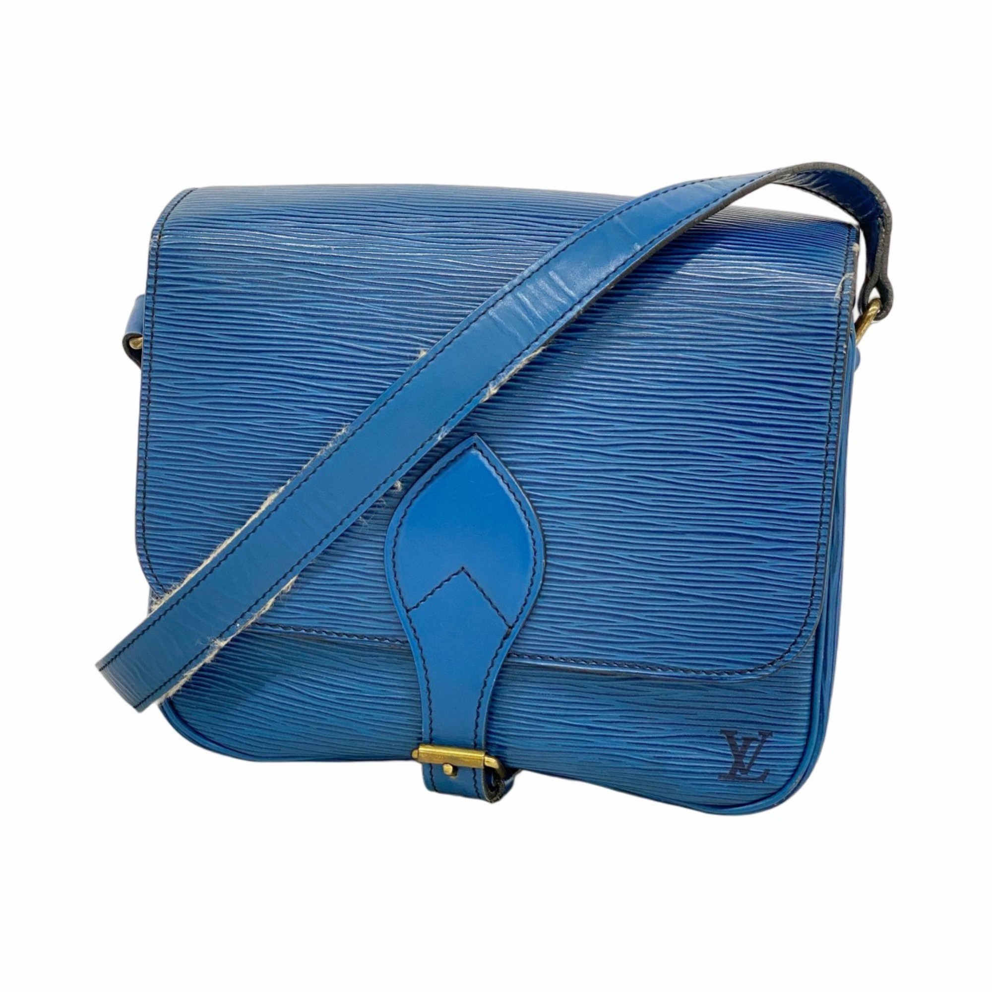 Louis Vuitton Epi Cartouchiere Shoulder Bag M52245 Toledo Blue for Women