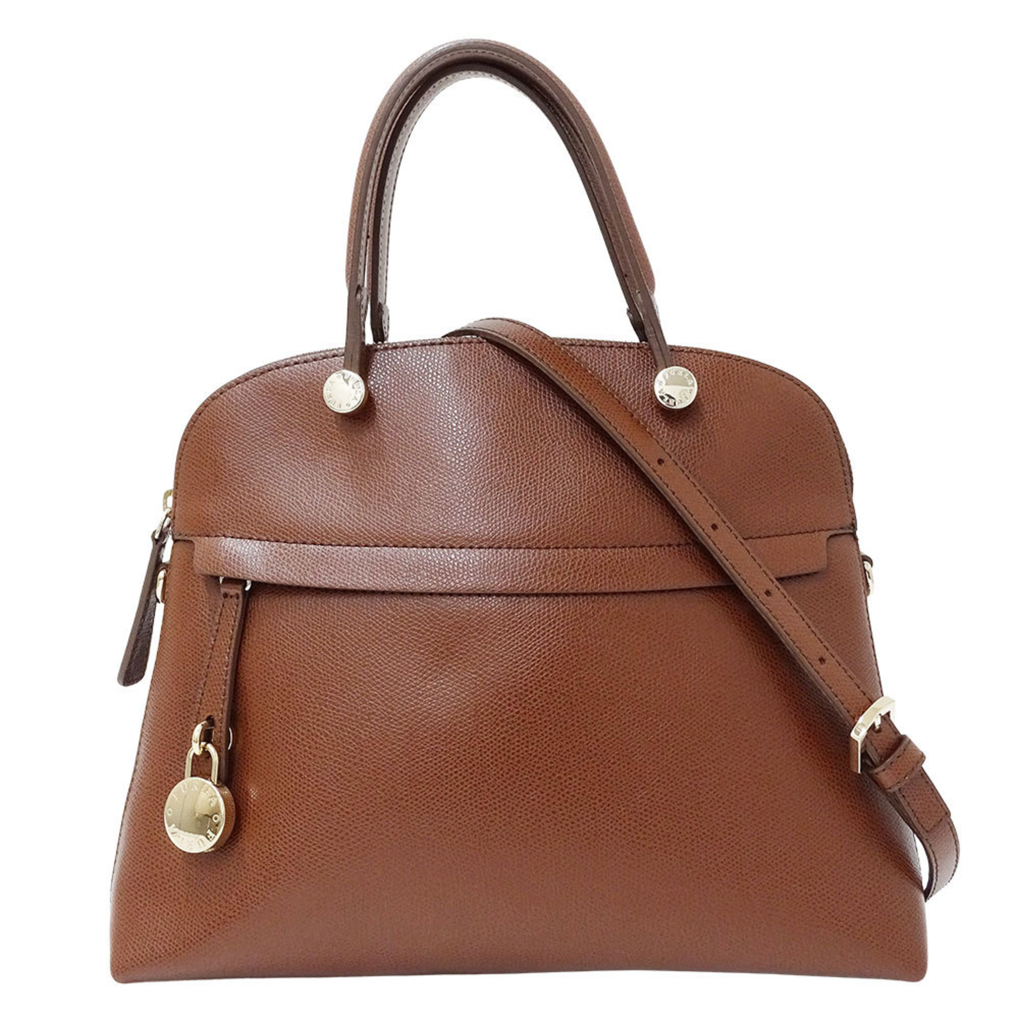 Furla Women’s Handbag/Shoulder Bag, 2-Way, Brown Leather