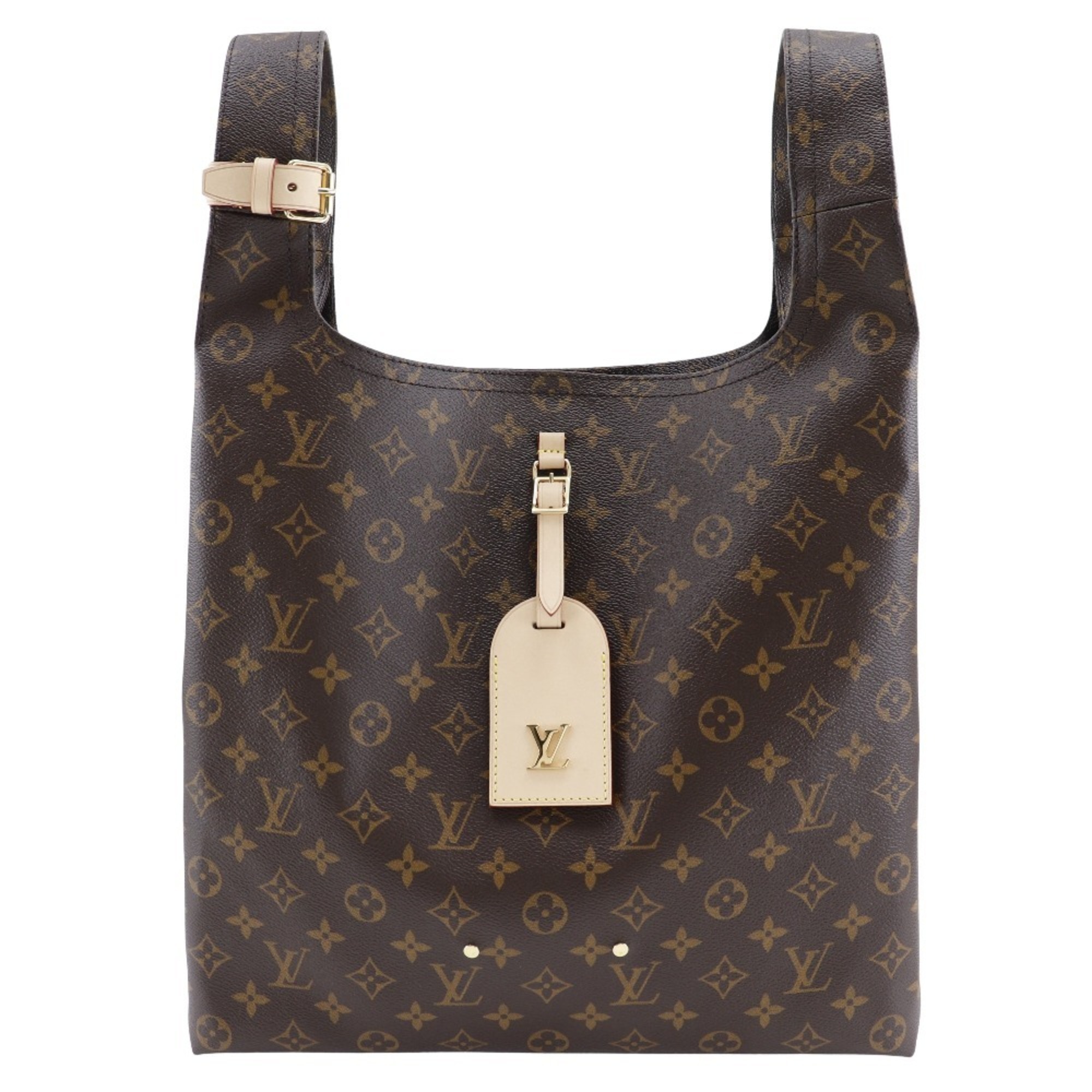 Louis Vuitton Atlantis GM Handbag Shoulder M46817 Monogram Canvas Brown 2way Snap Button Women’s