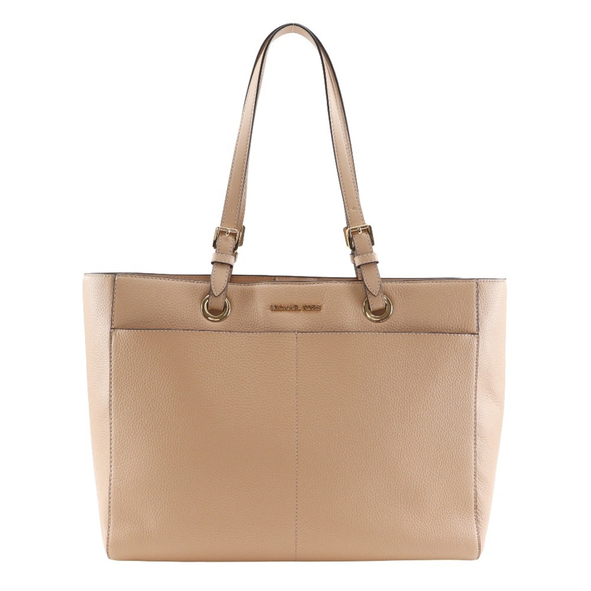 Michael Kors Women’s Beige Leather Tote Bag with A4 Magnetic closure