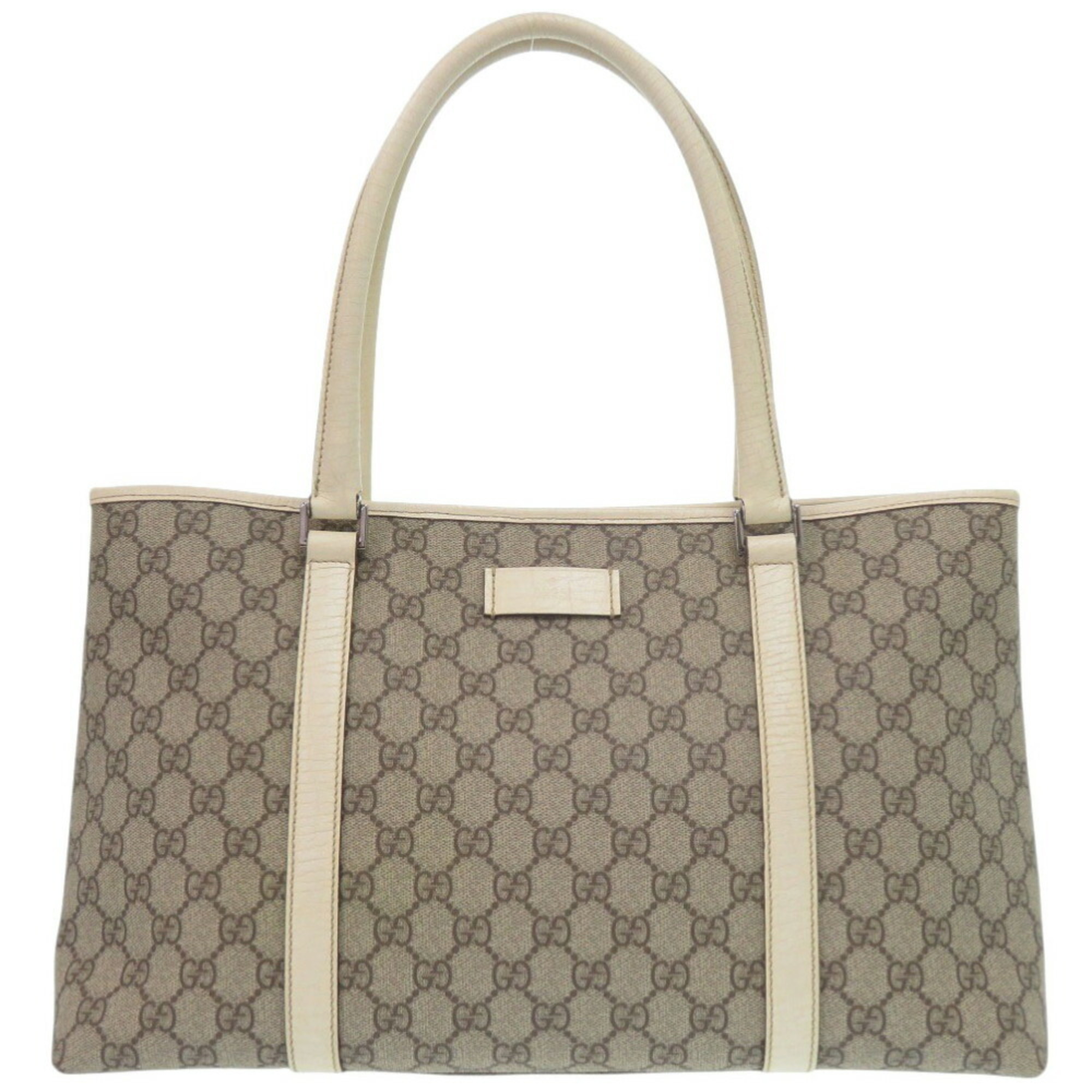 Gucci 114595 PVC Beige Tote Bag 0451GUCCI