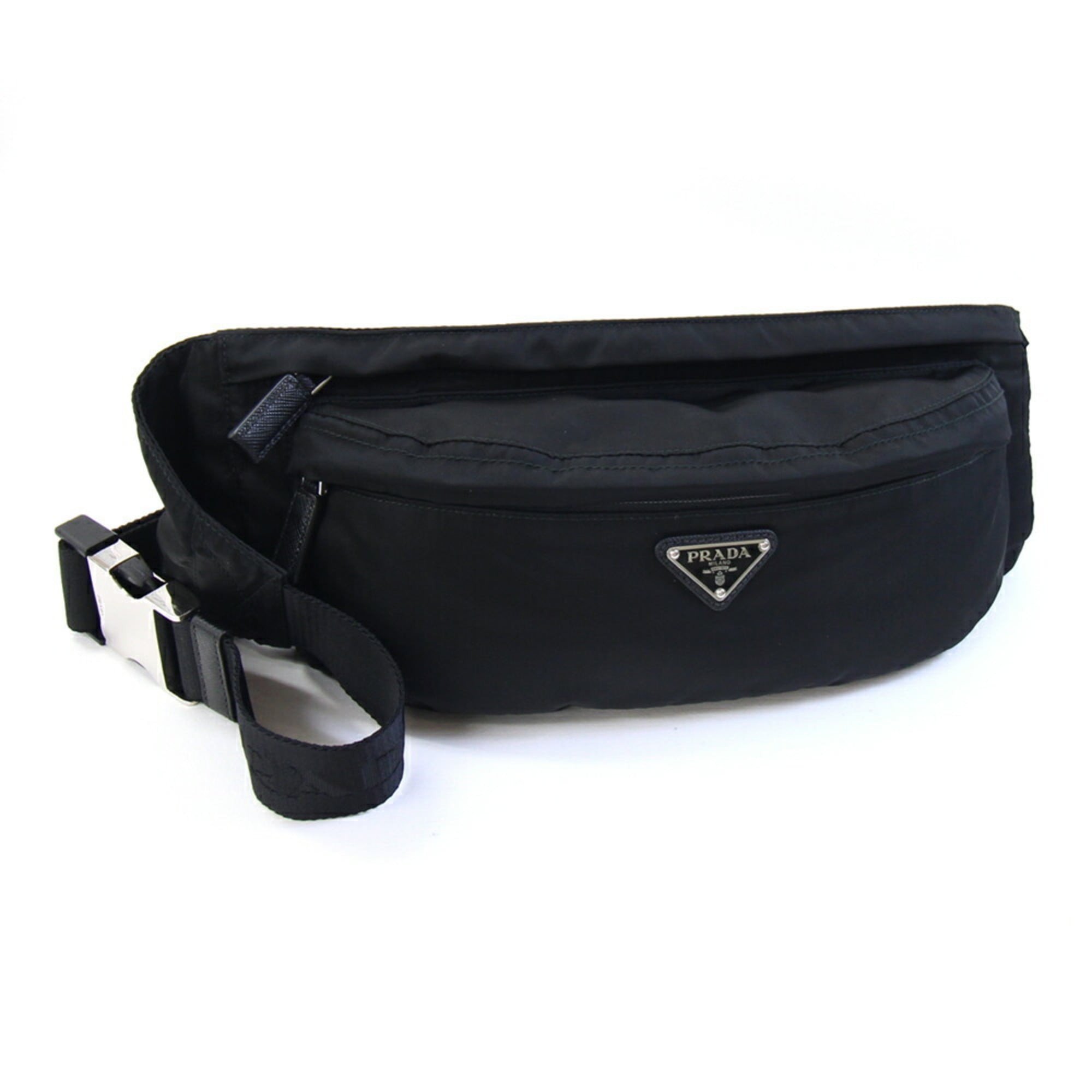Prada Body Bag 2VL132 Black Nylon Leather Women’s Men’s PRADA