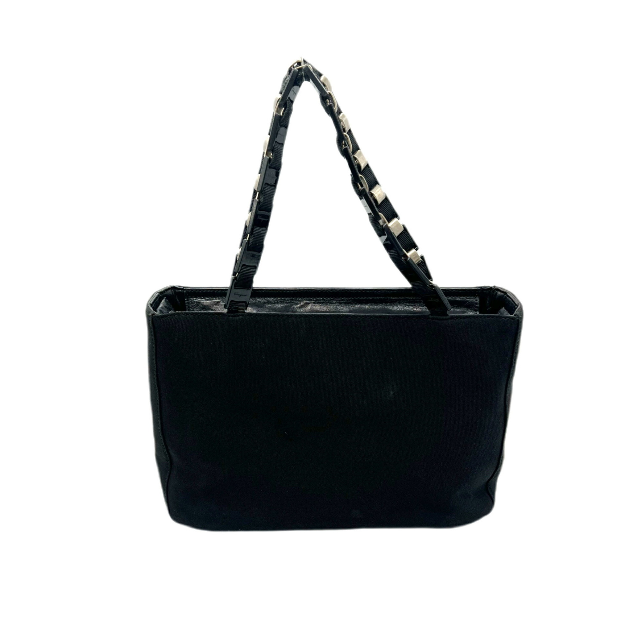 Salvatore Ferragamo Handbag Vera Chain Black Canvas AU-21 9324