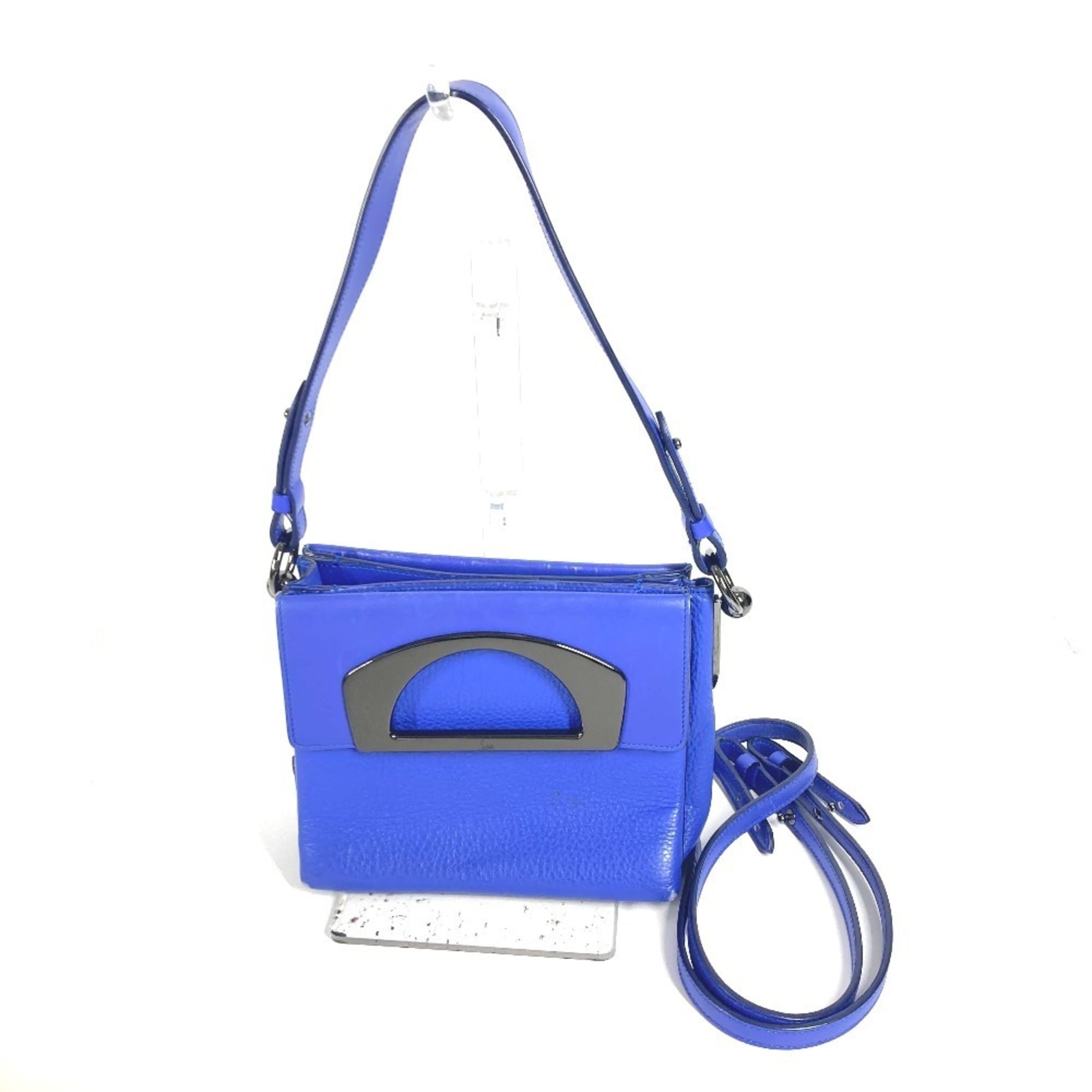 Christian Louboutin Logo 2WAY Bag Handbag Shoulder Leather Women’s Blue