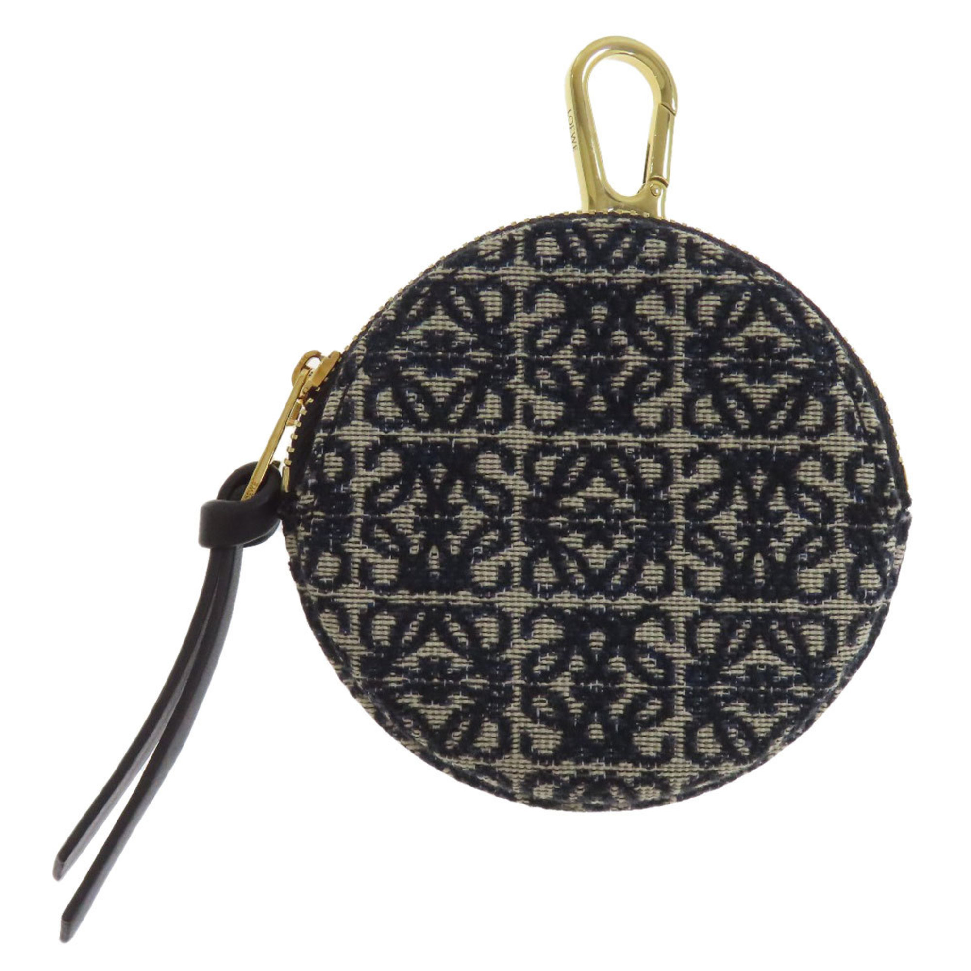 Loewe Cookie Charm Pouch Anagram Accessory Canvas Calfskin Women’s