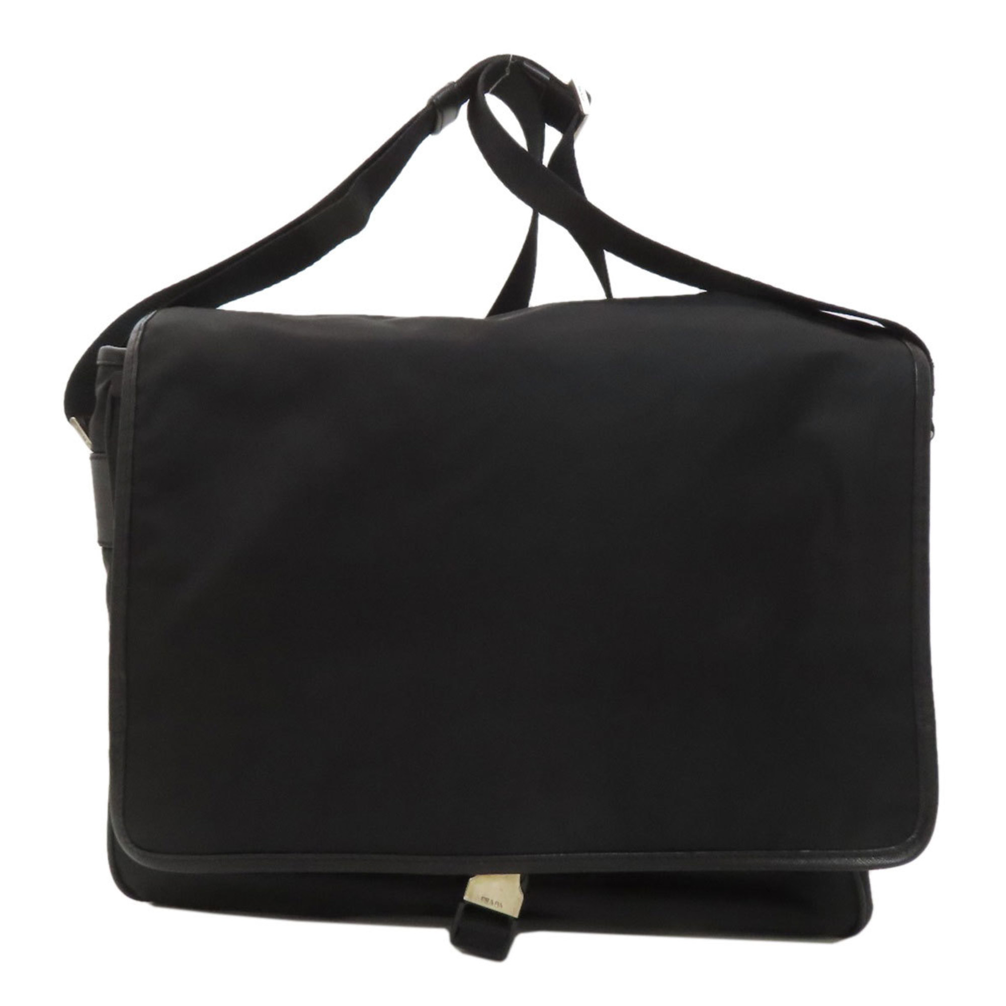 Prada V158 messenger bag with logo hardware, nylon shoulder bag, women’s PRADA