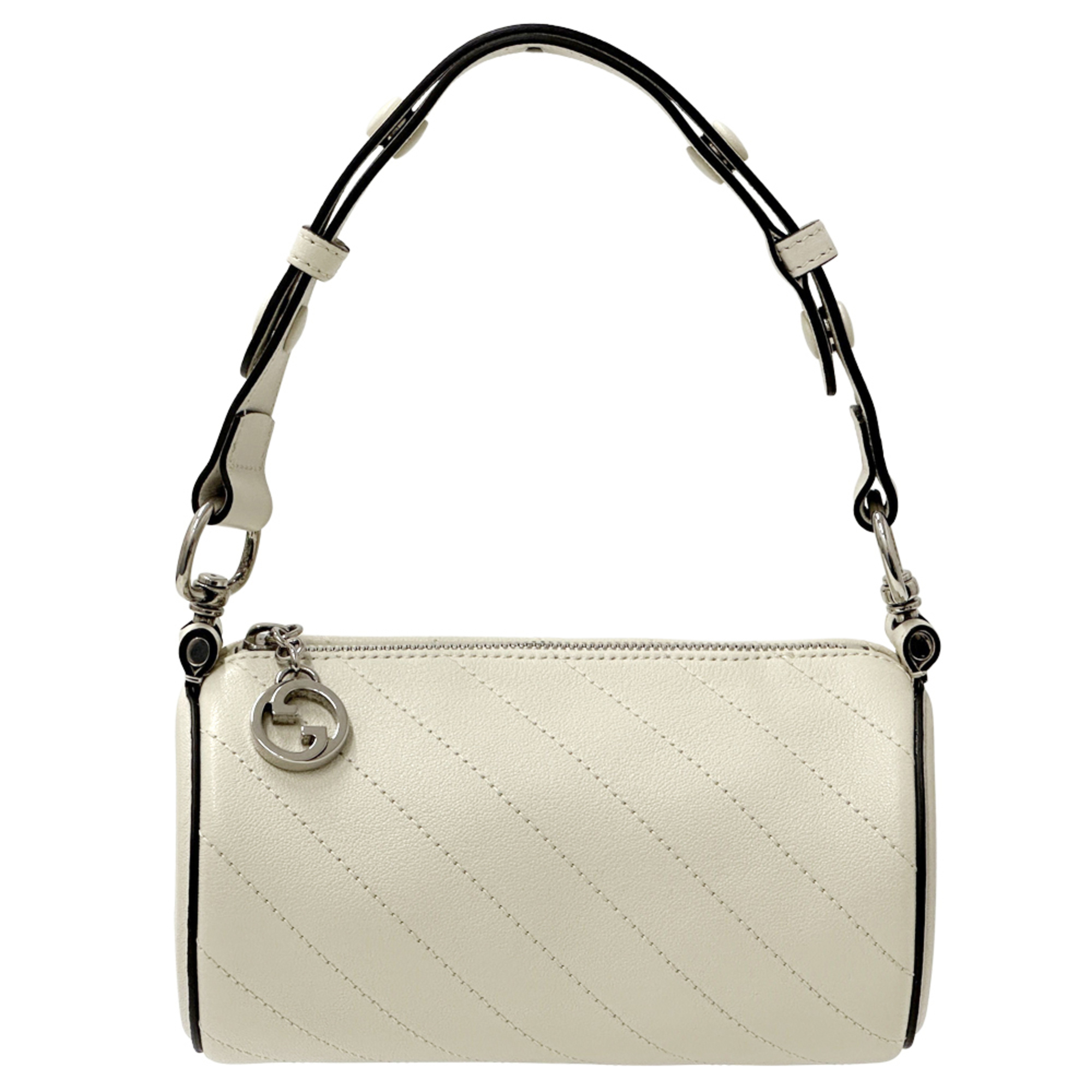 Gucci GUCCI bag ladies brand Blondie shoulder leather white 760170 one round mini