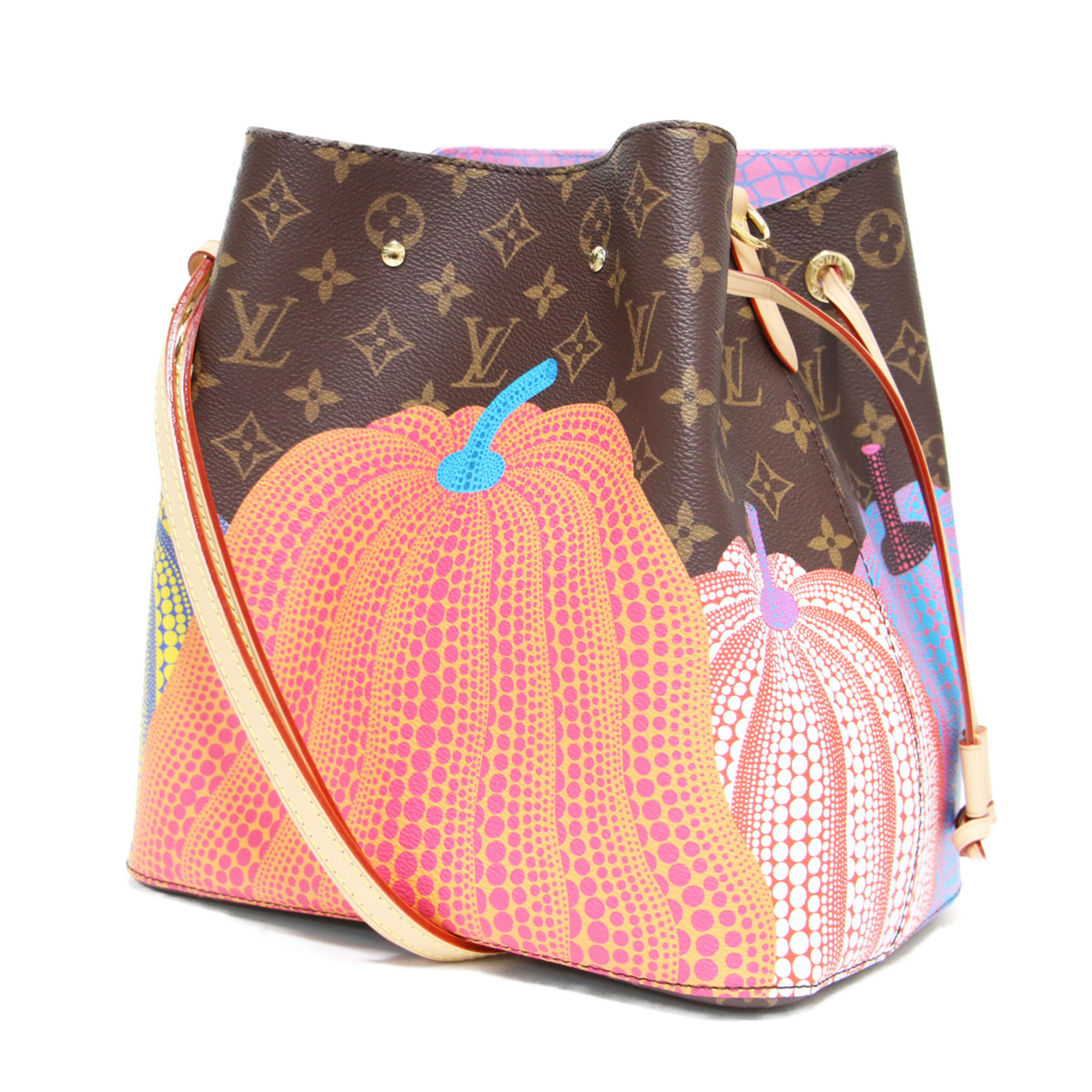 LOUIS VUITTON x Yayoi Kusama NeoNoe MM Shoulder Bag M46473 Monogram Pumpkin Dot Crossbody Brown Women’s Collaboration