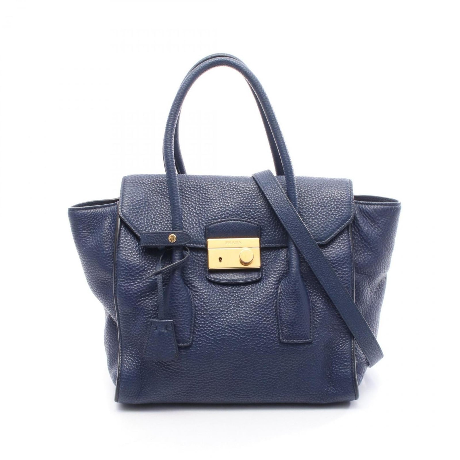Prada PRADA handbag, leather bag, women’s, blue