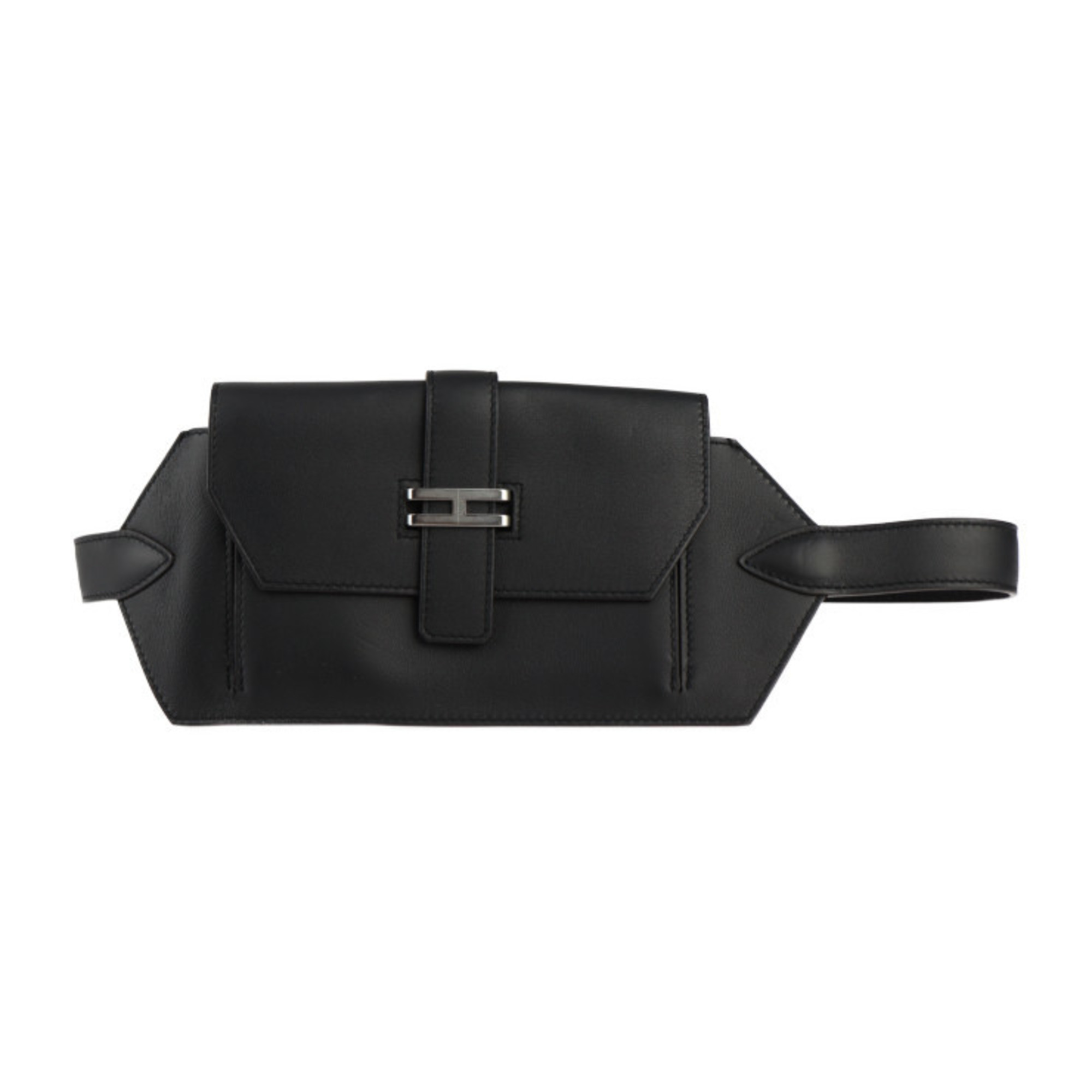 HERMES Hermes Elan Pocket 24 Waist Bag H010612UKABS Veau Swift Black Pouch Belt B Stamp R2403103007003