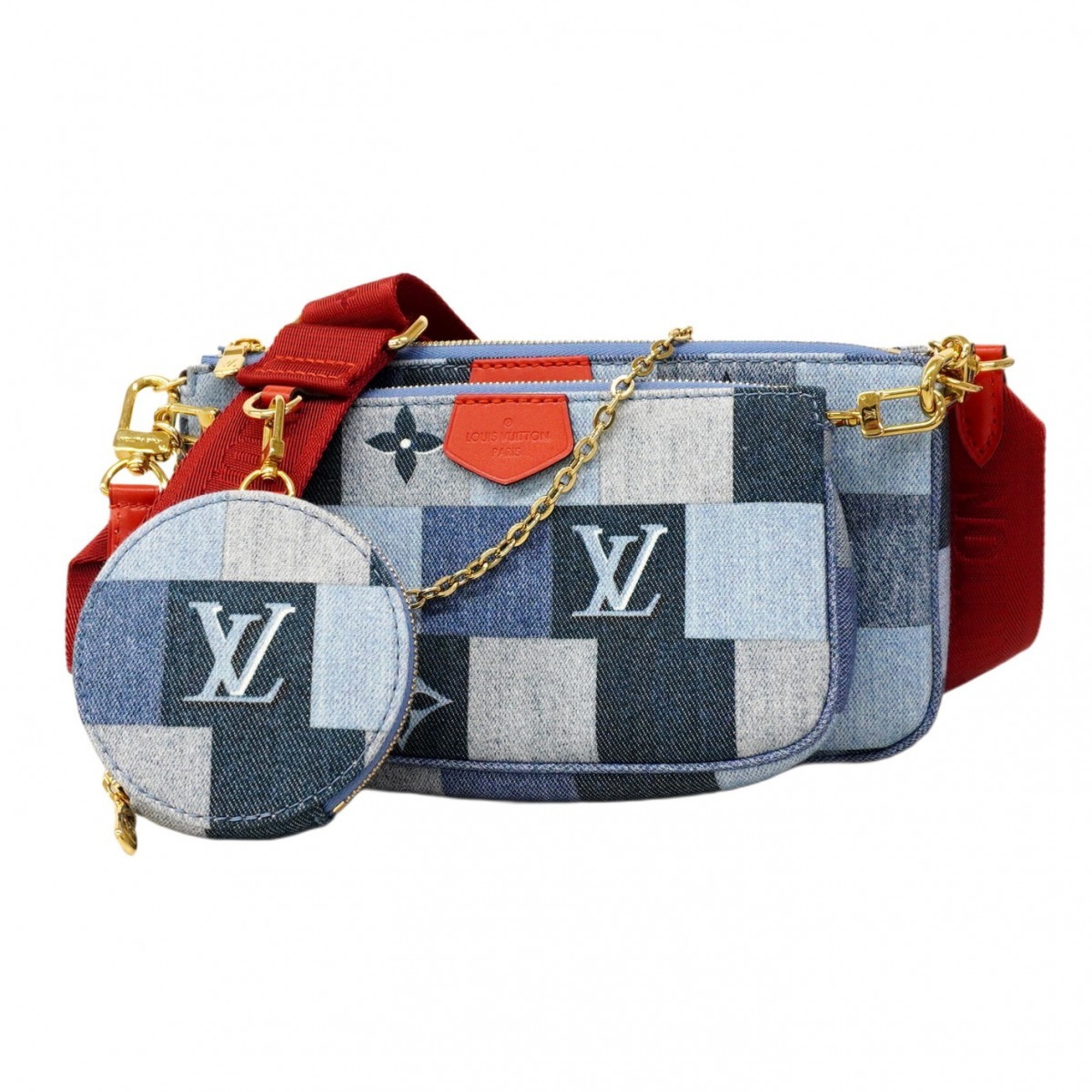 Louis Vuitton Monogram Denim Multi Pochette Accessoires Shoulder Bag M44990 Blue Women’s