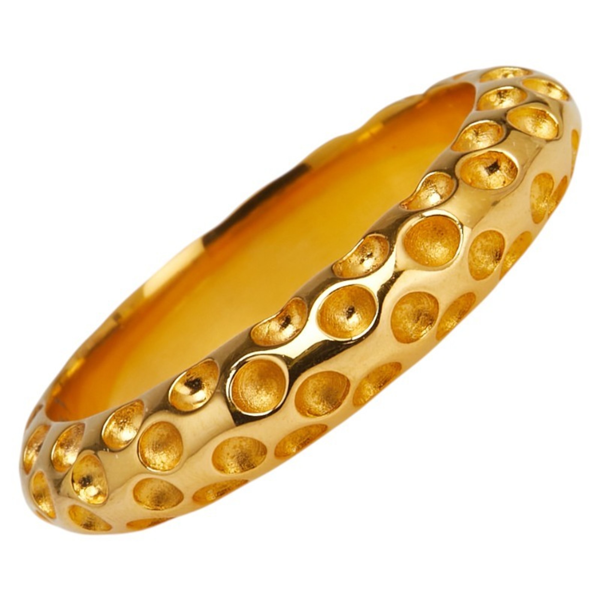 Hermes Dot Motif Scarf Ring Gold Plated Women’s HERMES