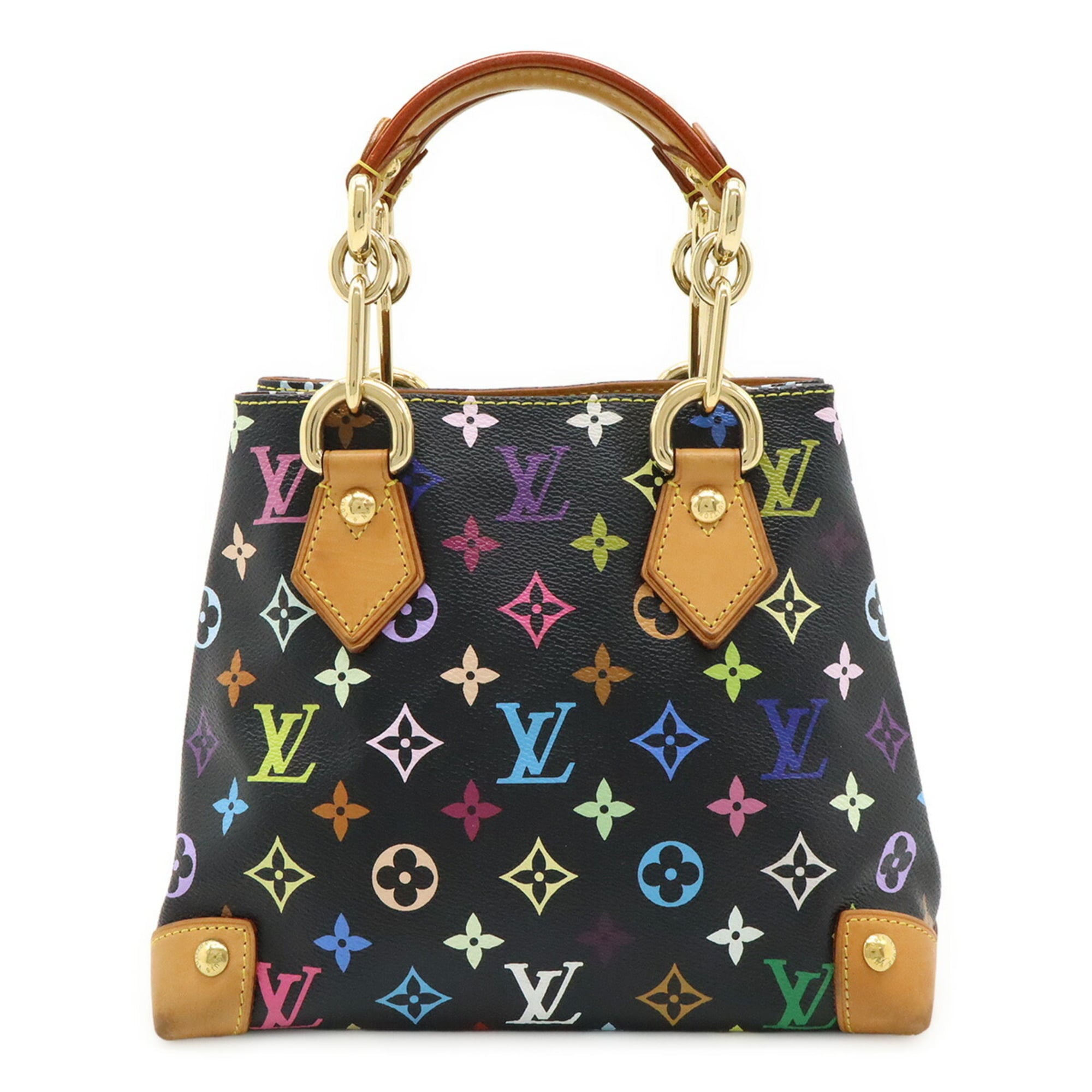 LOUIS VUITTON Monogram Multicolore Audra Handbag Chain Noir Black M40048