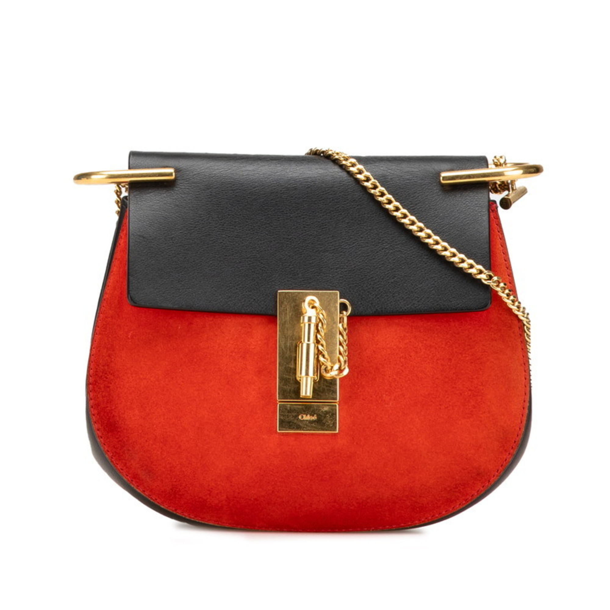 ChloÃ© Chloe Drew Crossbody Chain Shoulder Bag in Red and Black Leather Sweatshirt for Women