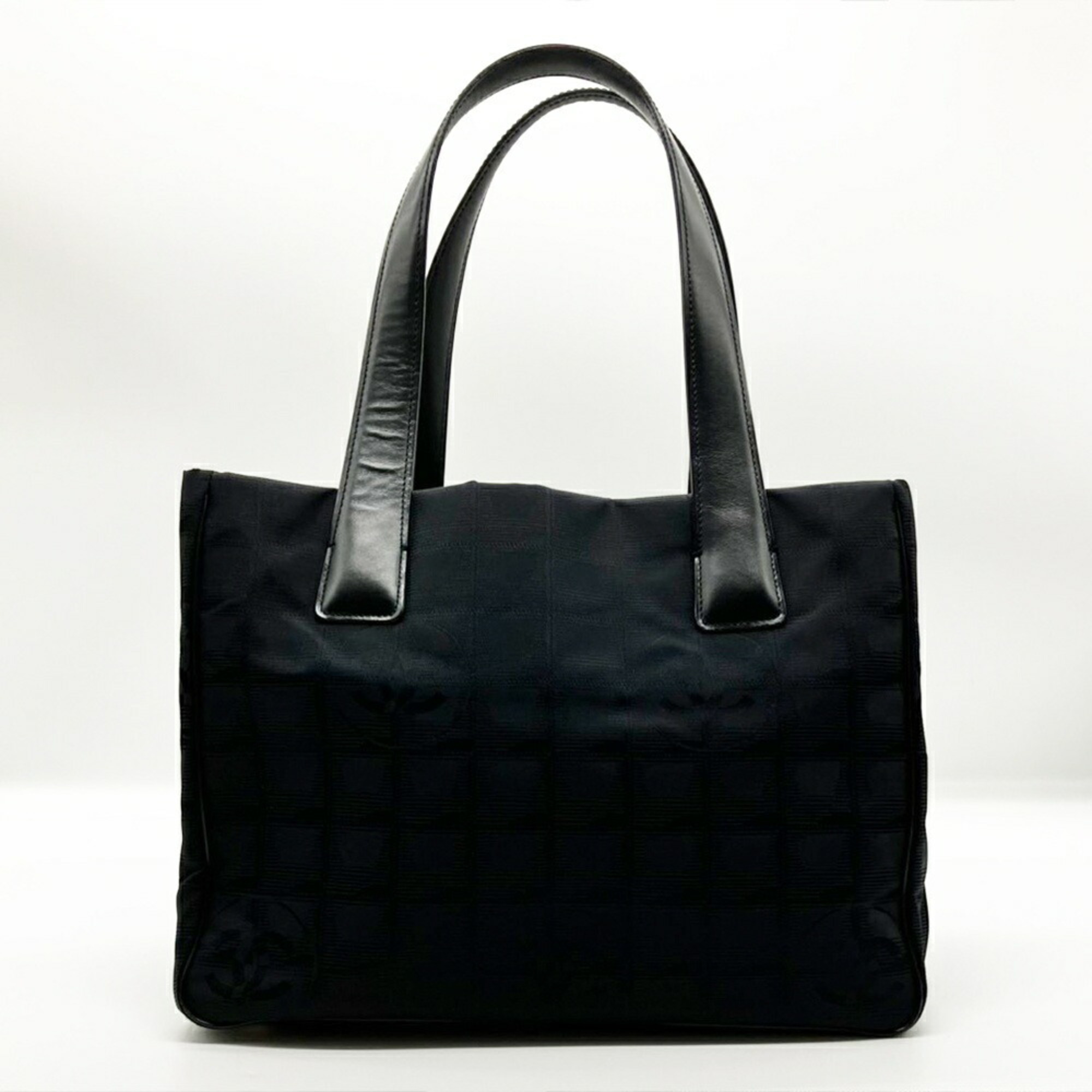 Chanel New Travel Line Tote PM Shoulder Bag No. 8 Nylon Canvas Black Women’s CHANEL