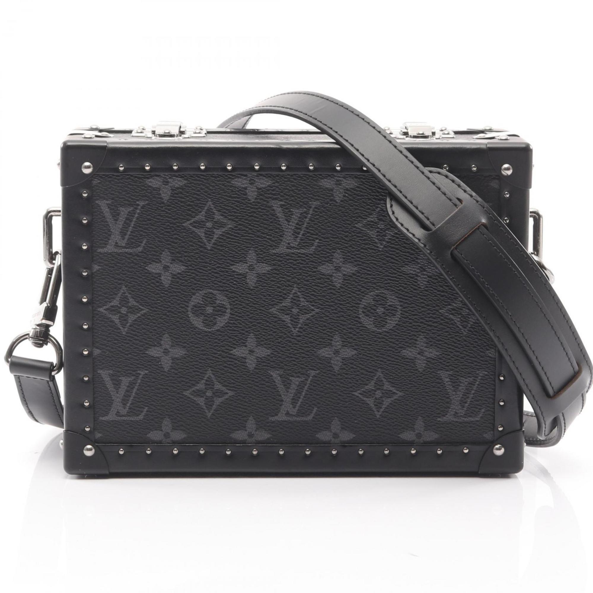Louis Vuitton Monogram Eclipse Clutch Box Shoulder Bag in PVC-Coated Canvas and Leather, Men’s, Black, M20251