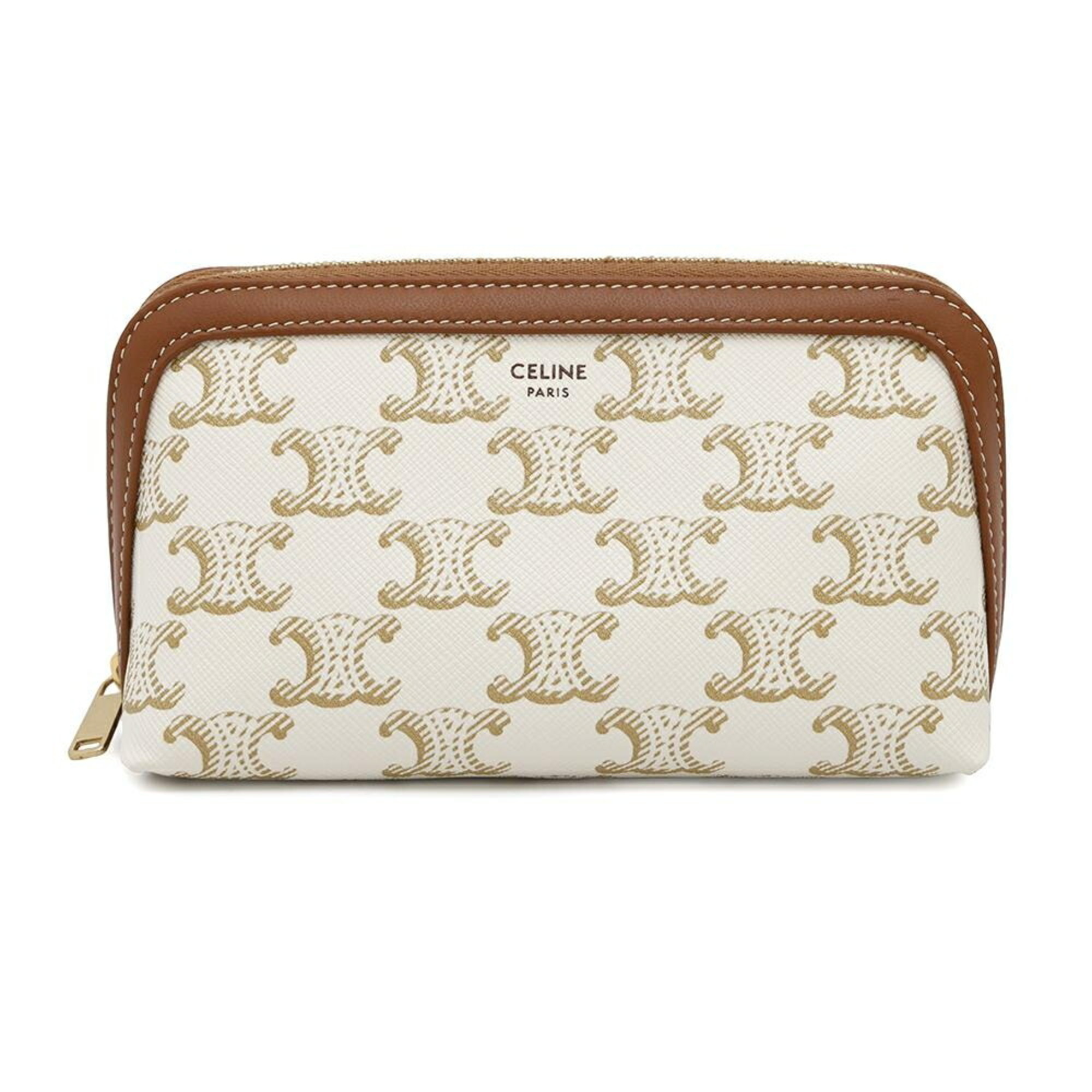 Celine Pouch Triomphe Small Tick 4M1622CZJ CELINE White