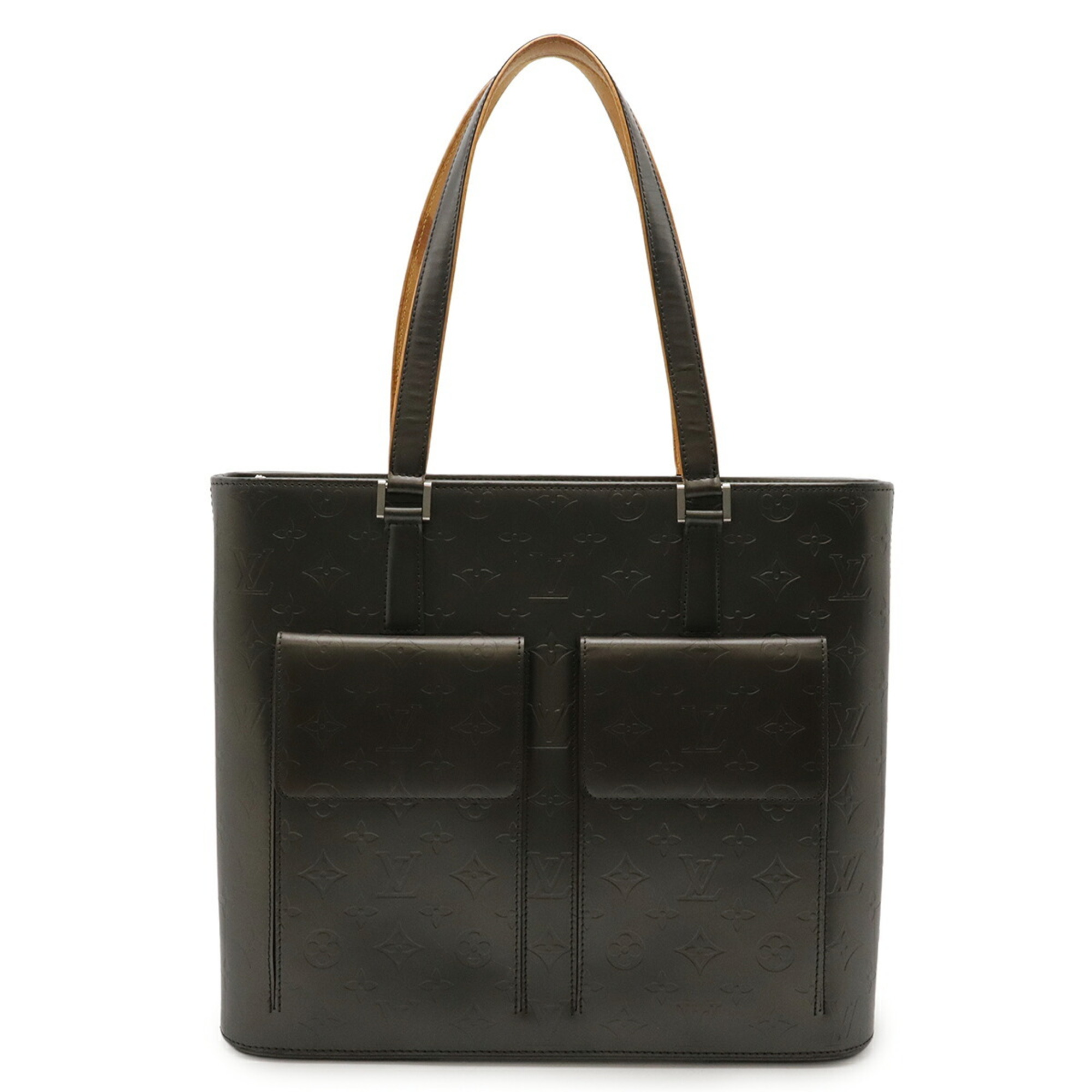 LOUIS VUITTON Monogram Matte Wilwood Tote Bag/Shoulder Bag in Noir and Black, M55102