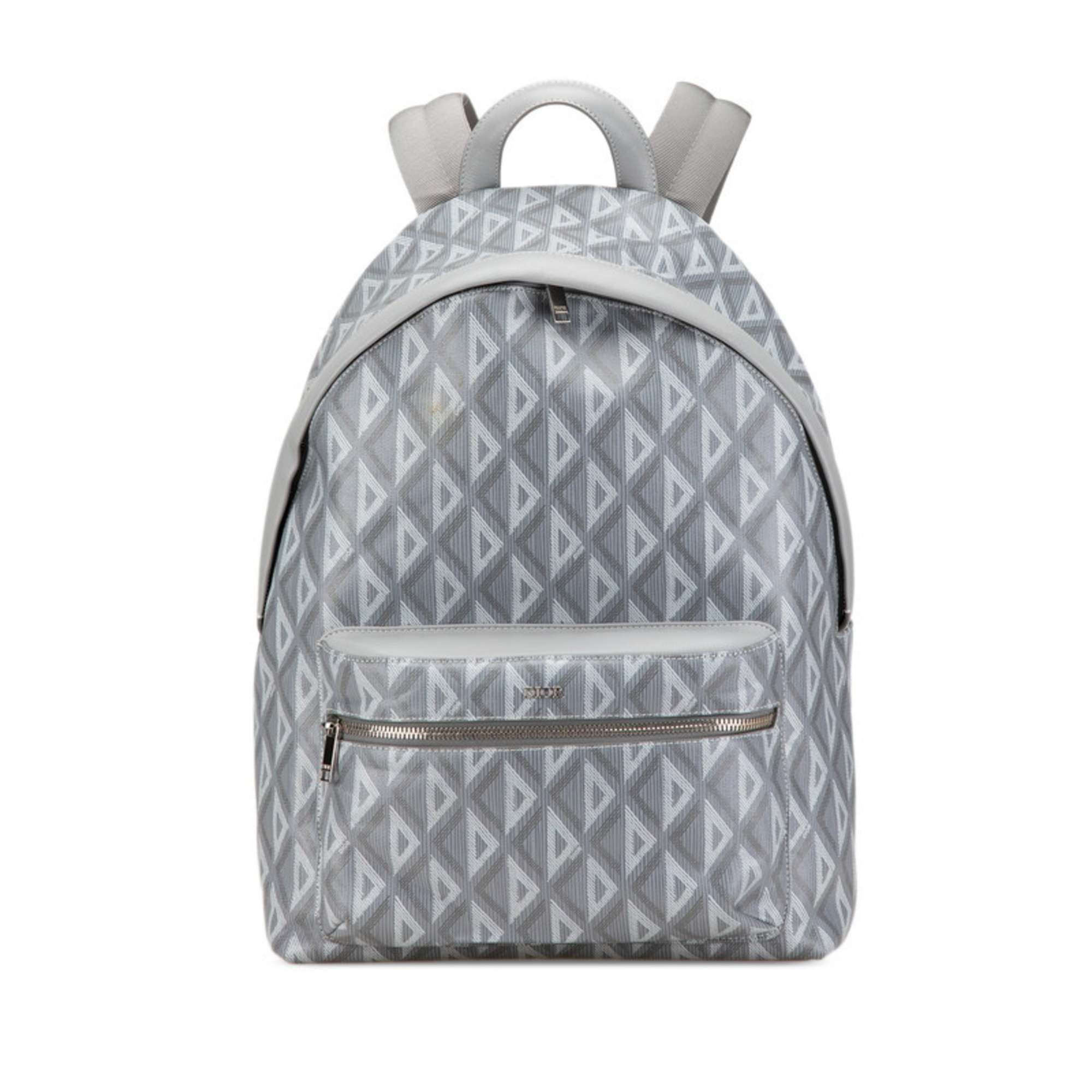 Christian Dior Dior CD Diamond Hit the Road Backpack Gray PVC Leather Women’s