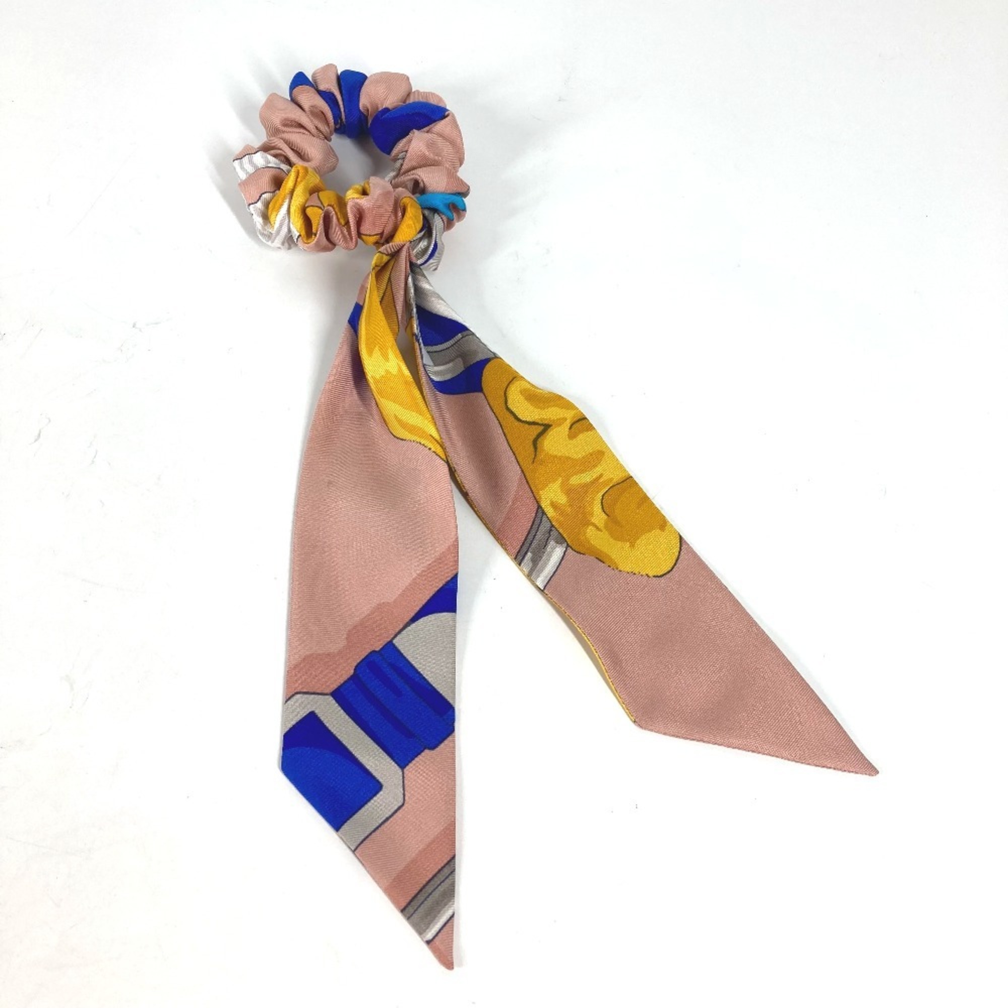 HERMES Scrunchie Bella Hair Accessory, Silk Tie, Women’s, Multicolor
