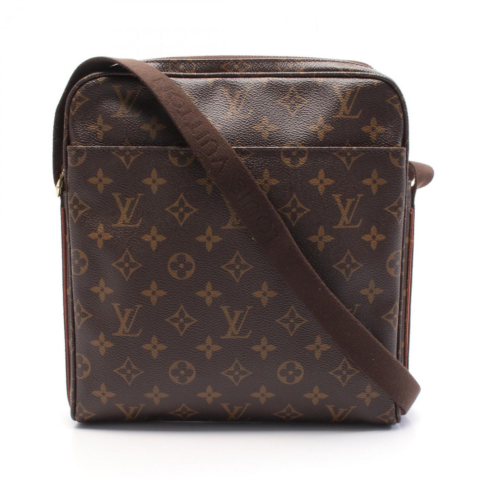 Louis Vuitton Trotter Bobur Shoulder Bag Coated Canvas Leather Monogram Men’s Women’s Brown M97037