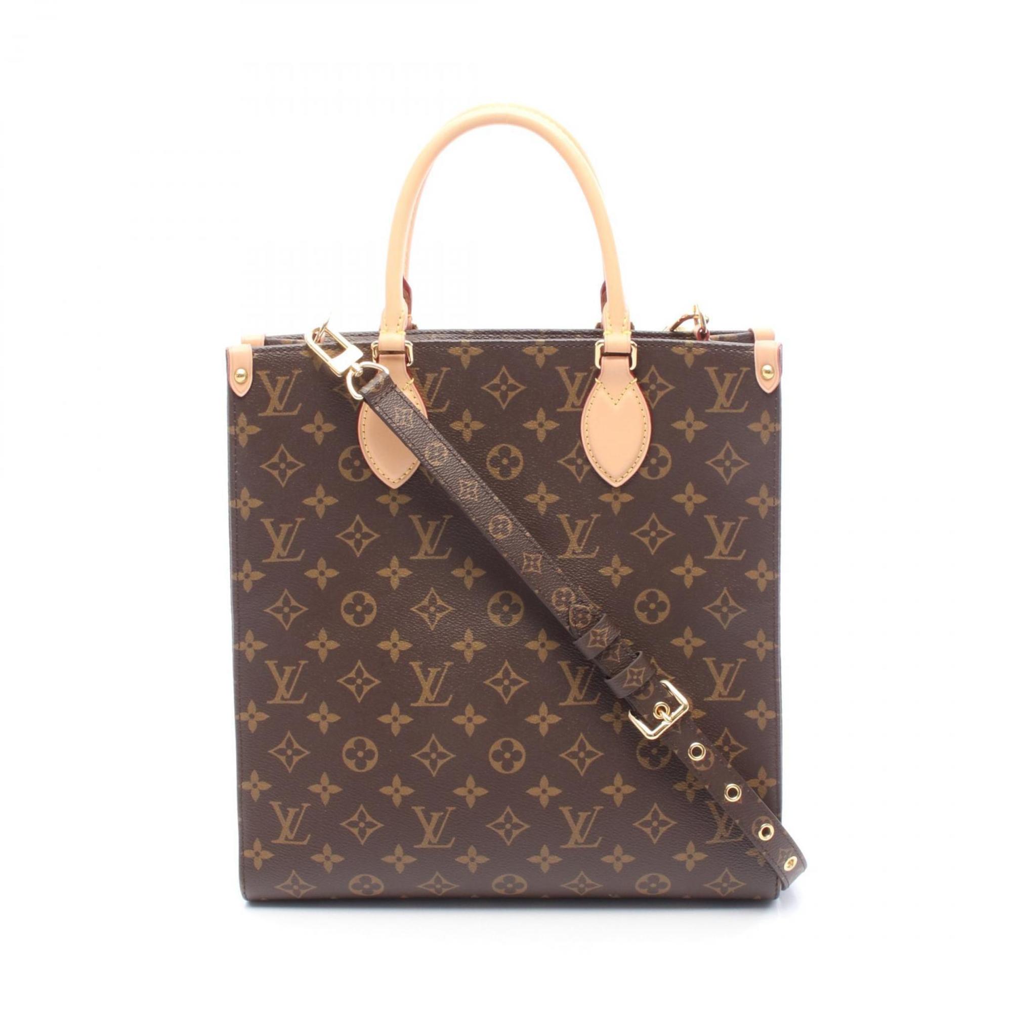 Louis Vuitton Sac Plat PM Monogram Tote Bag, PVC-Coated Canvas and Leather, Brown, M46263, Women’s