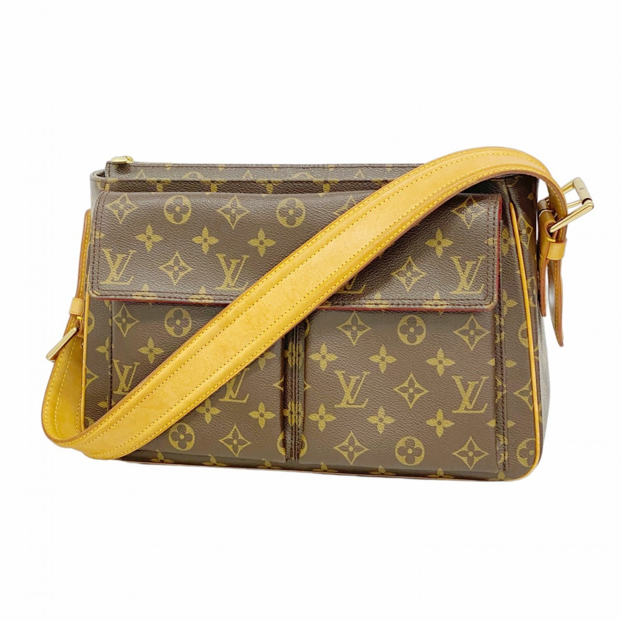 Louis Vuitton Monogram Viva Cite GM Shoulder Bag M51163 Brown Women’s