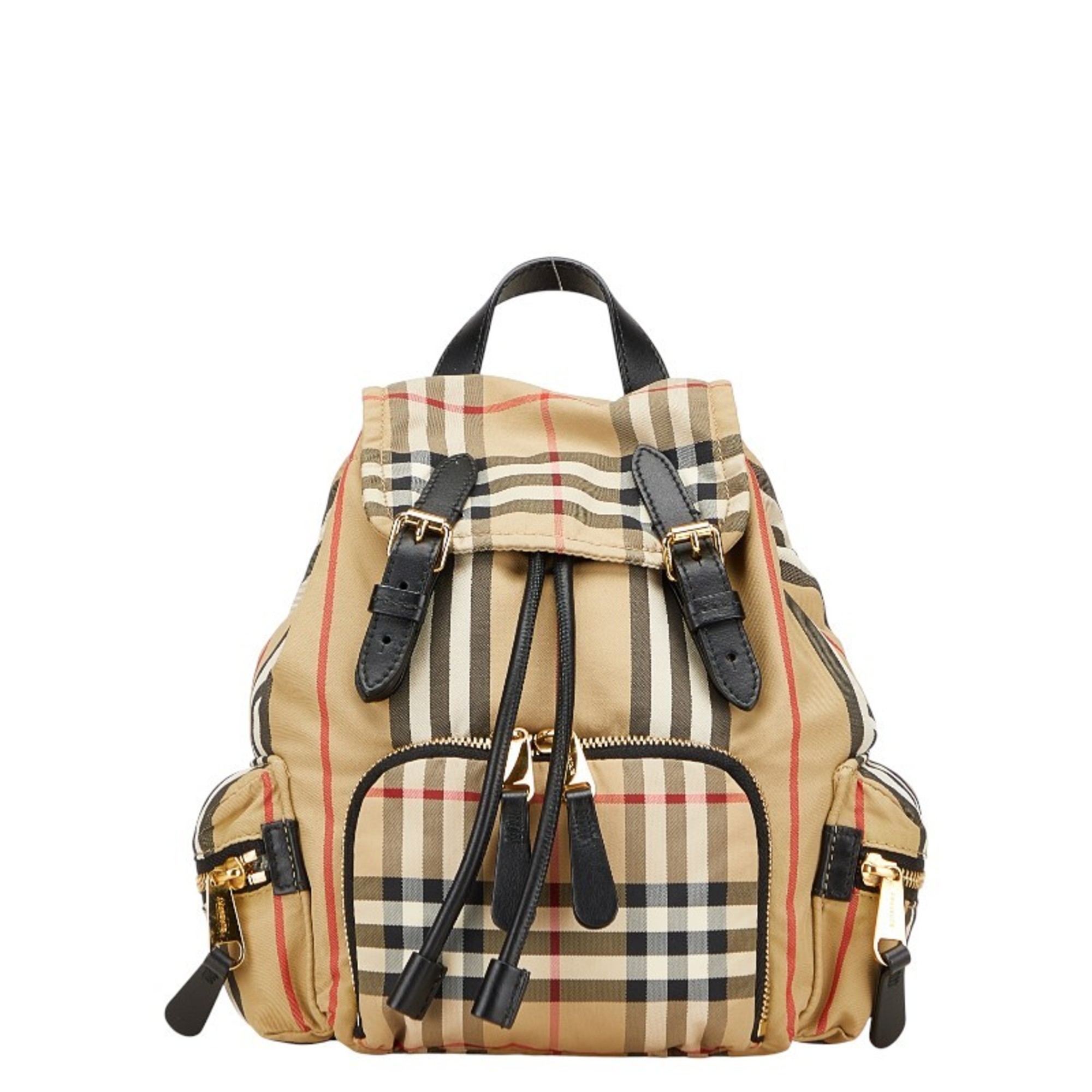 Burberry Nova Check Backpack in Beige and Black Nylon for Women