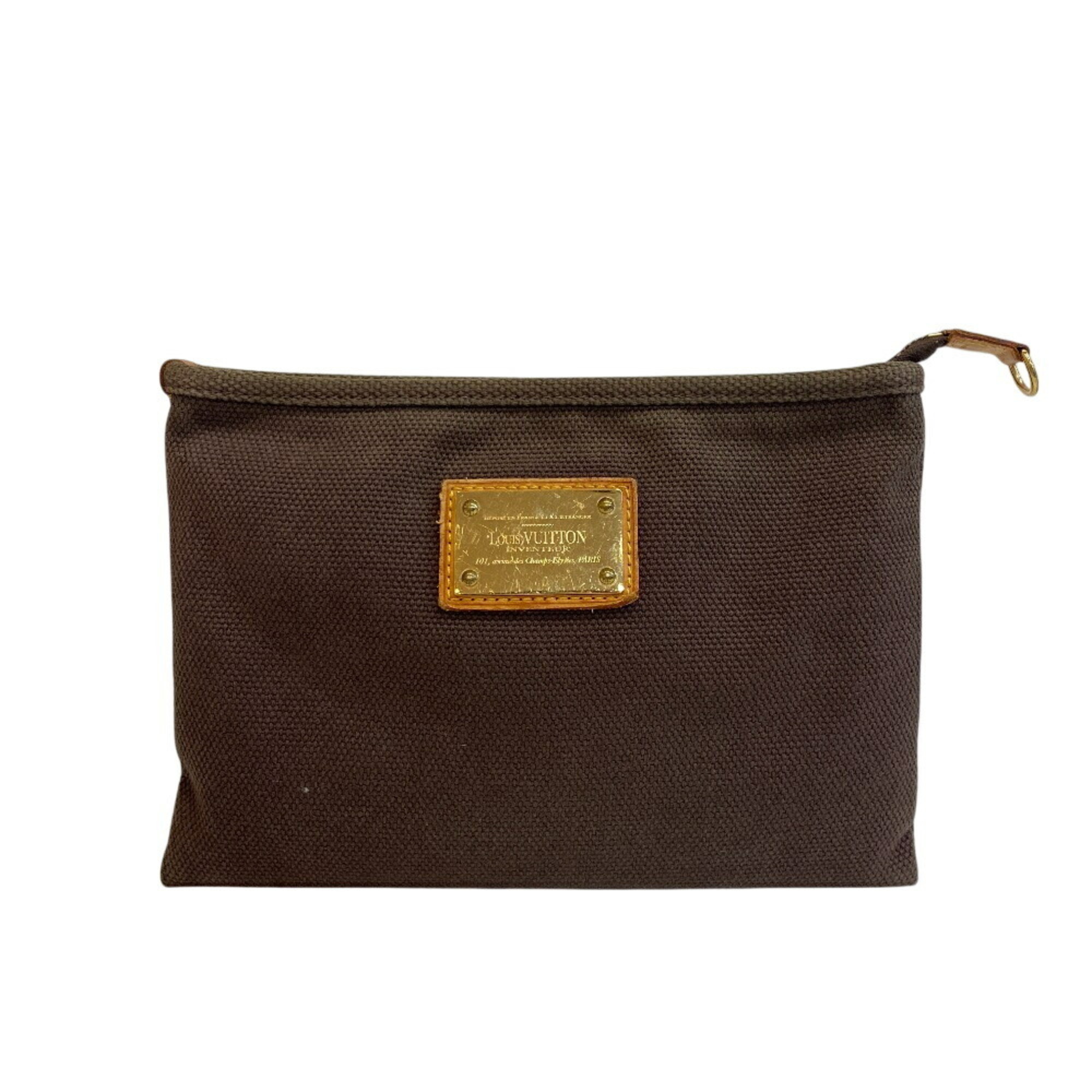 LOUIS VUITTON M40066 Antigua Pochette Plat GM Brown Unisex