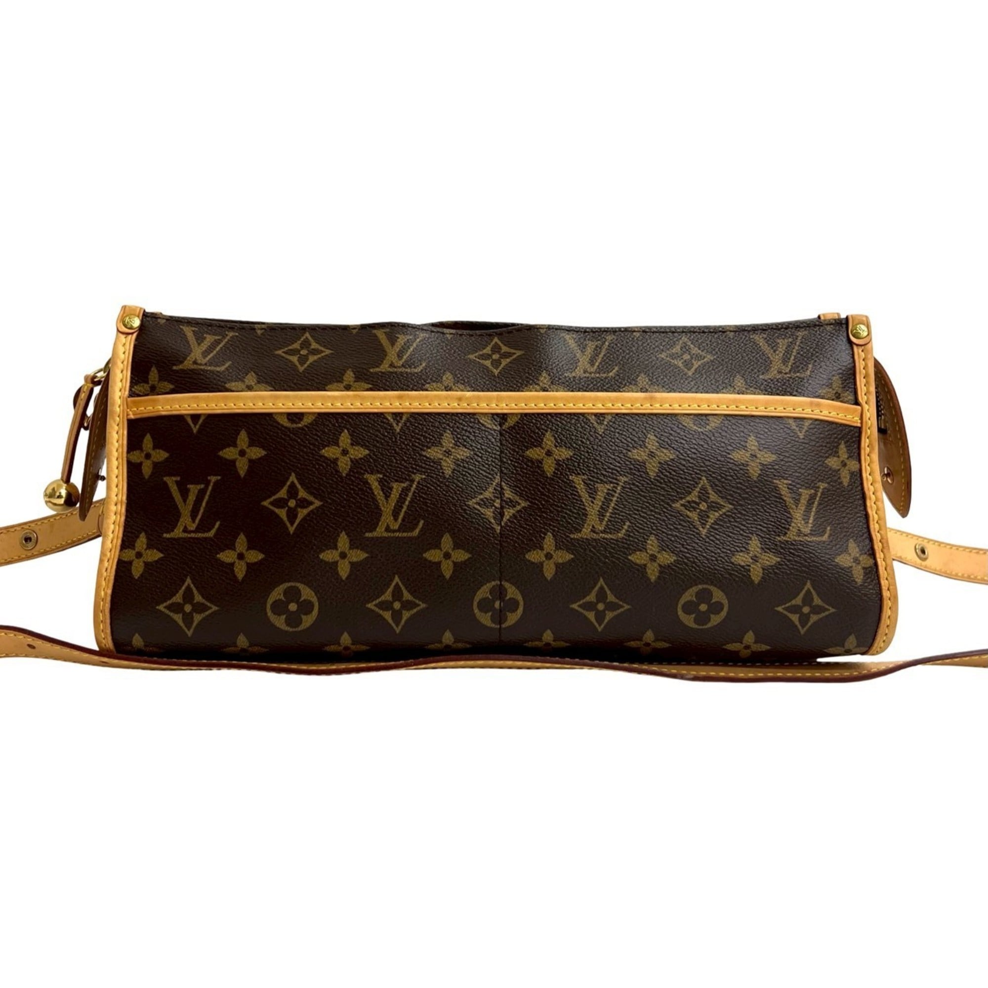 LOUIS VUITTON Louis Vuitton Popincourt Long Monogram Leather Shoulder Bag Pochette Sacoche Brown 35245