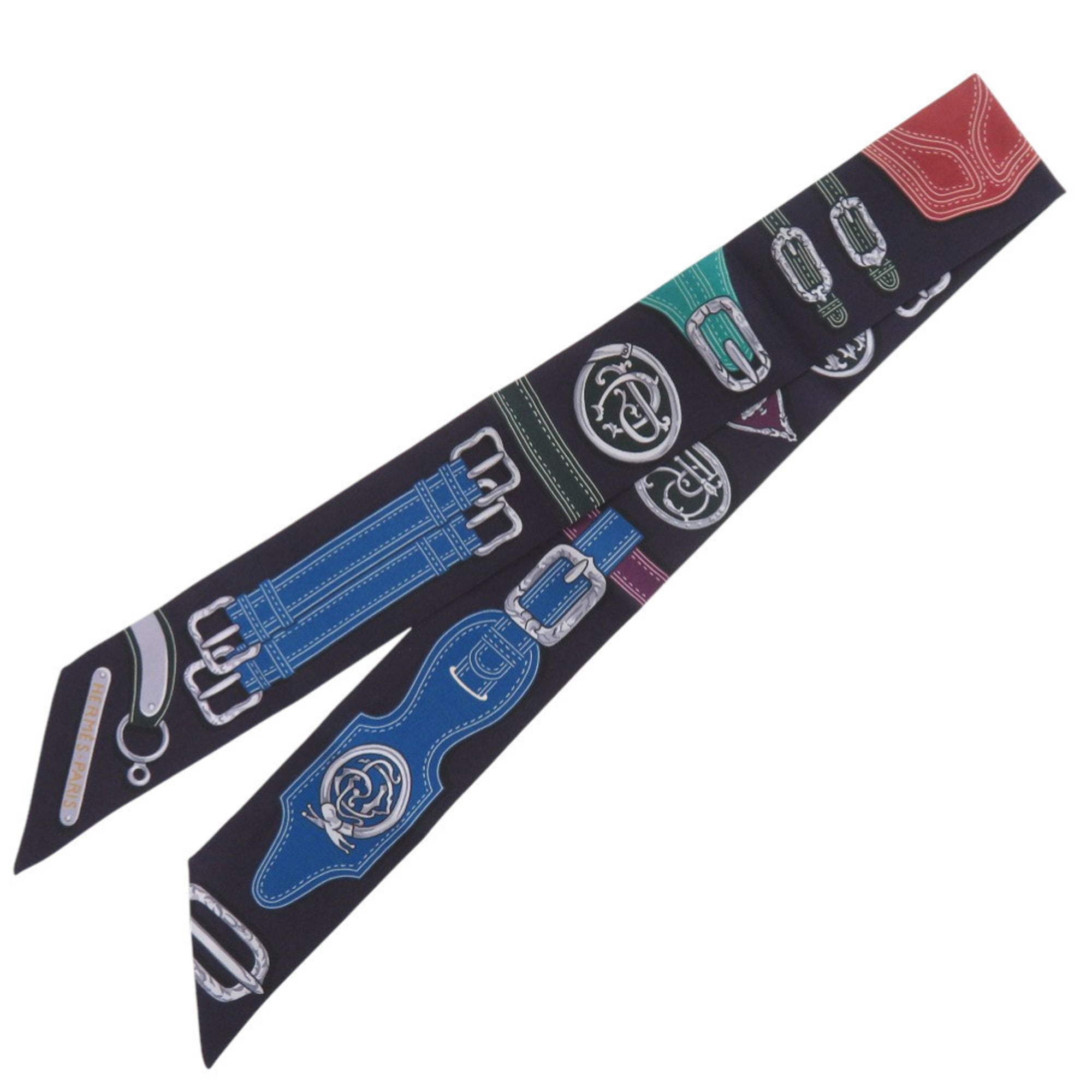 HermÃ¨s Twilly Presidential Horse Harness HARNAIS DES PRESIDENTS Silk Aubergine Vert Mille Scarf Muffler 0195 HERMES