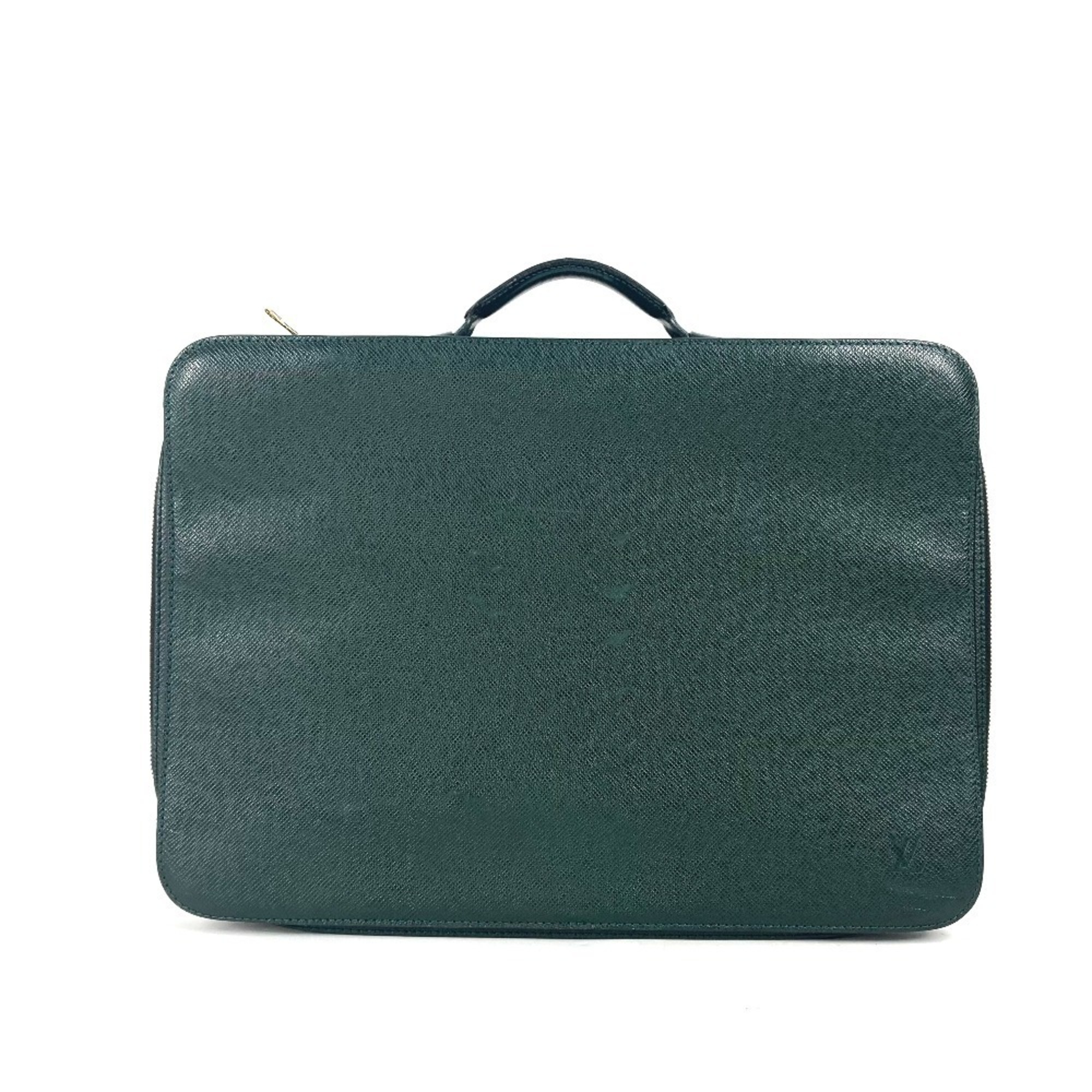 LOUIS VUITTON M30064 Taiga Baltic Document Bag Briefcase Handbag Business Leather Men’s Episea Green