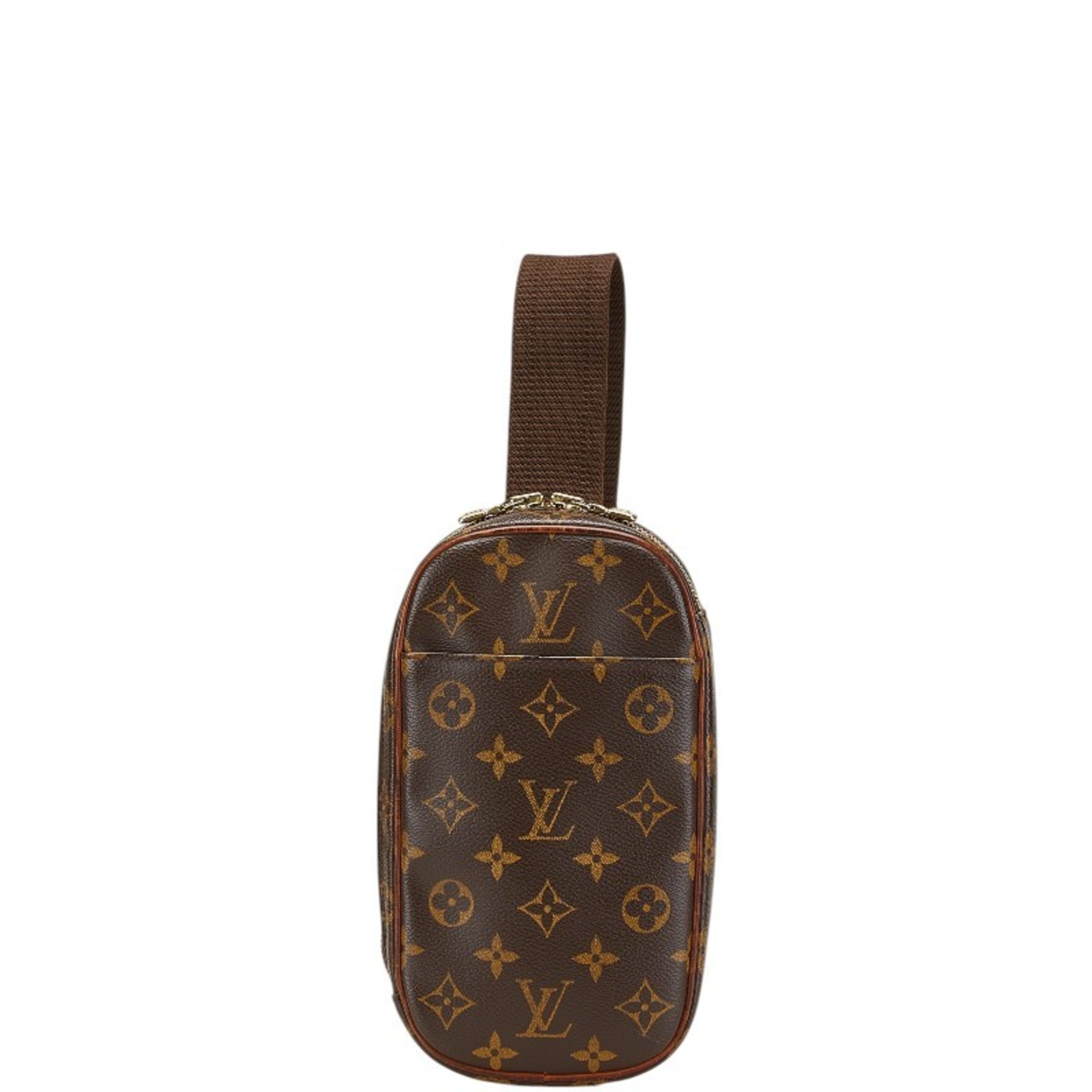 Louis Vuitton Monogram Pochette Ganju Body Bag/Waist Bag M51870 Brown PVC Leather Men’s LOUIS VUITTON