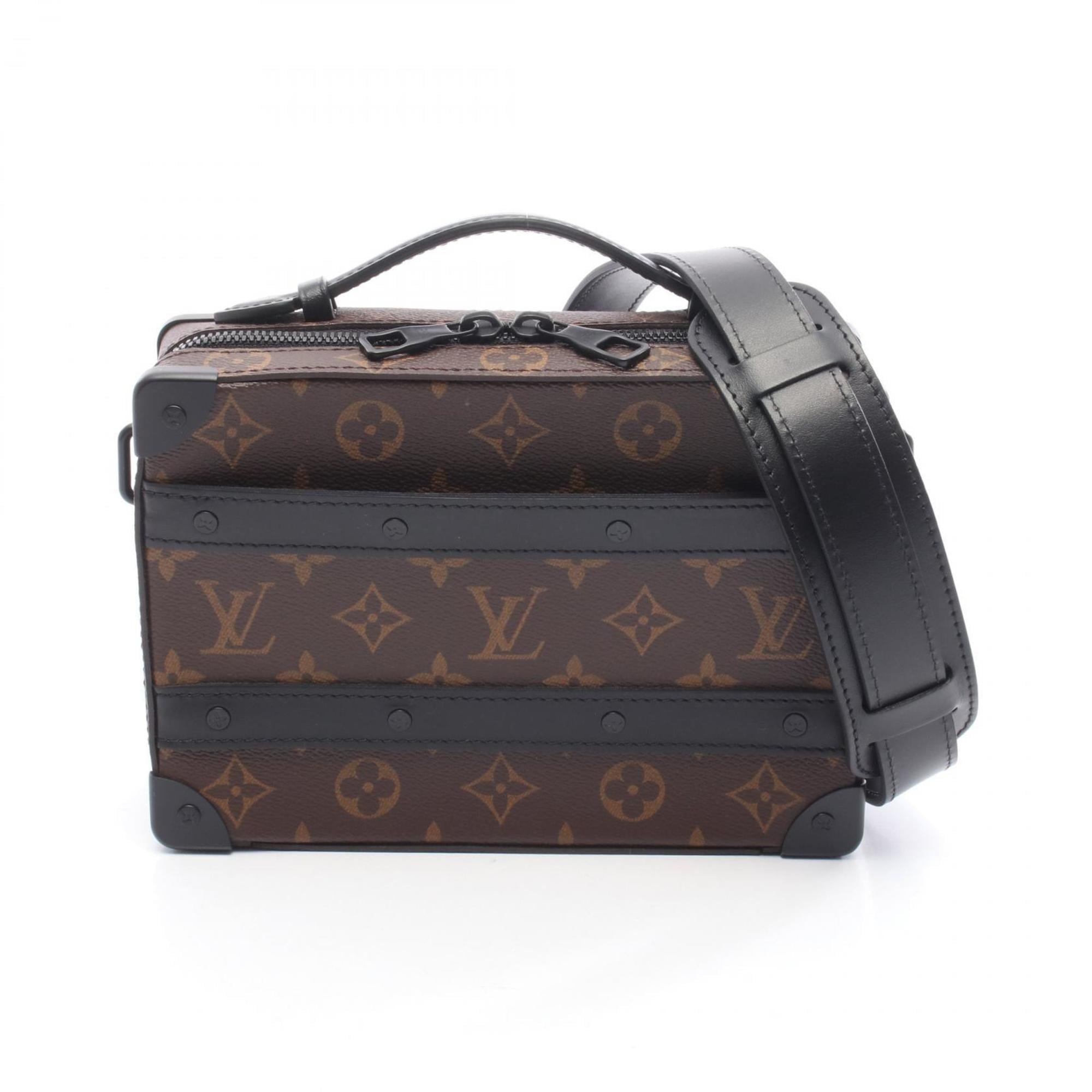 Louis Vuitton Monogram Macassar Soft Trunk Handbag, Coated Canvas and Leather, Men’s, Brown Black, M45935