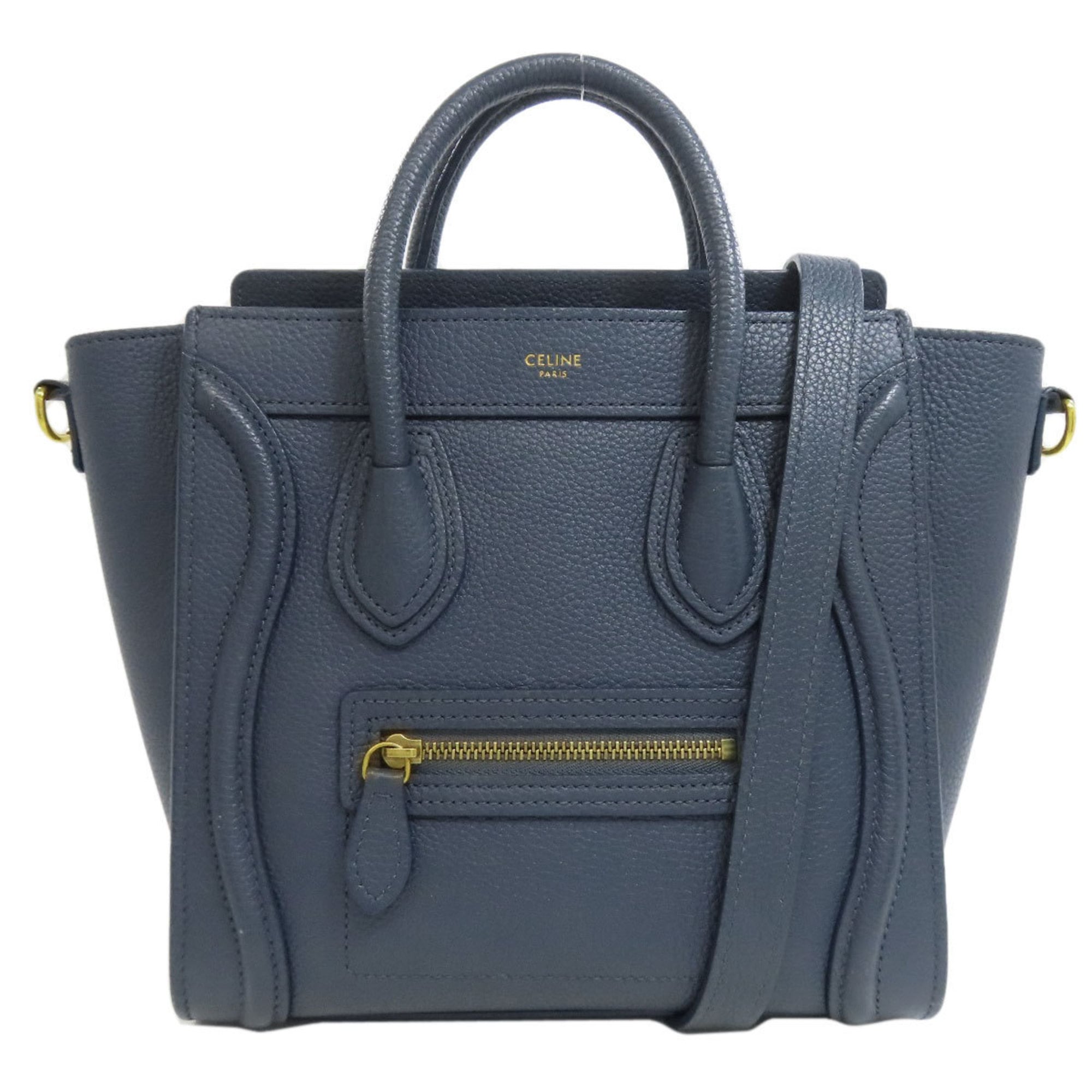 Celine Luggage Nano handbag in calfskin for women.
