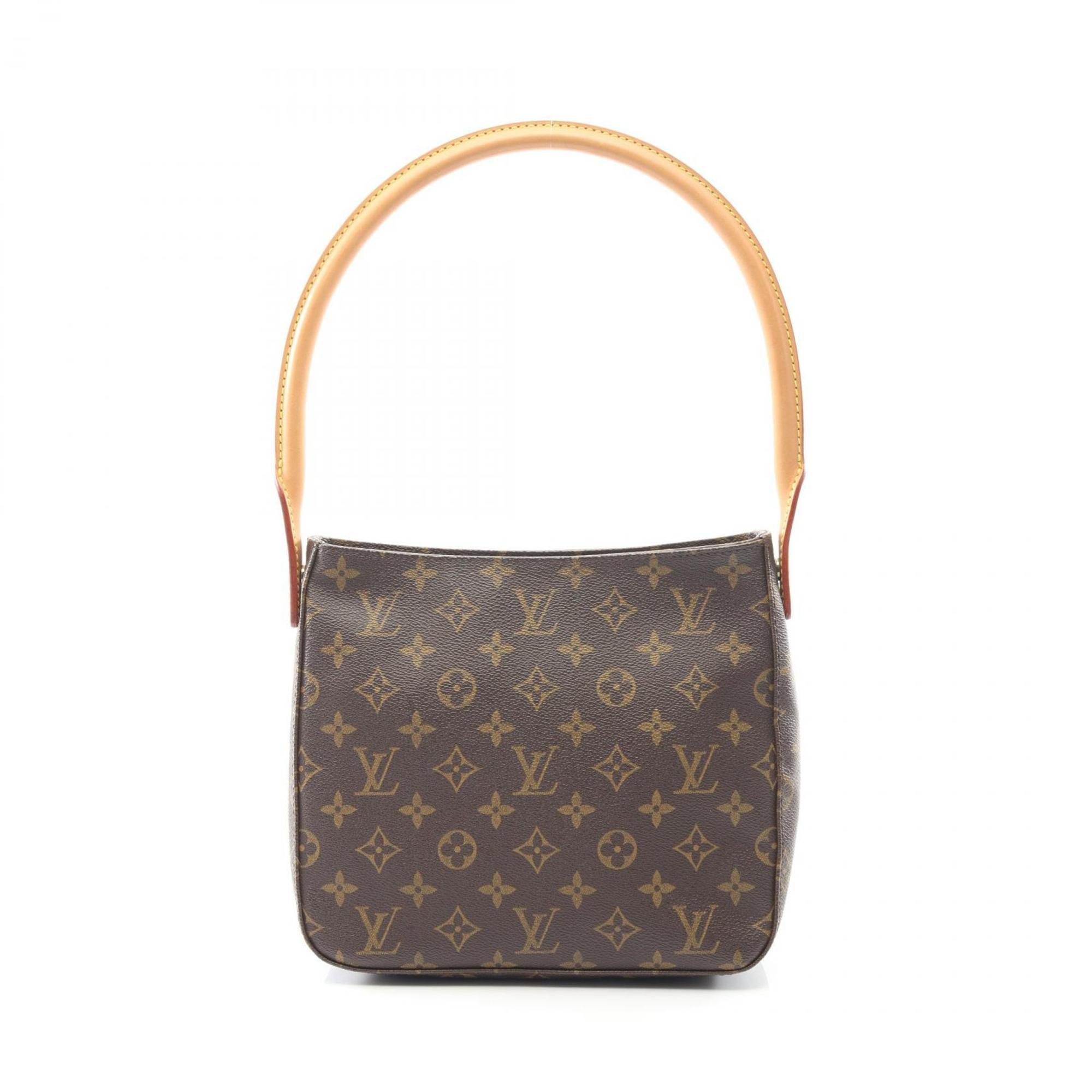 Louis Vuitton Looping MM Monogram Shoulder Bag, Coated Canvas and Leather, Brown, Women’s, M51146