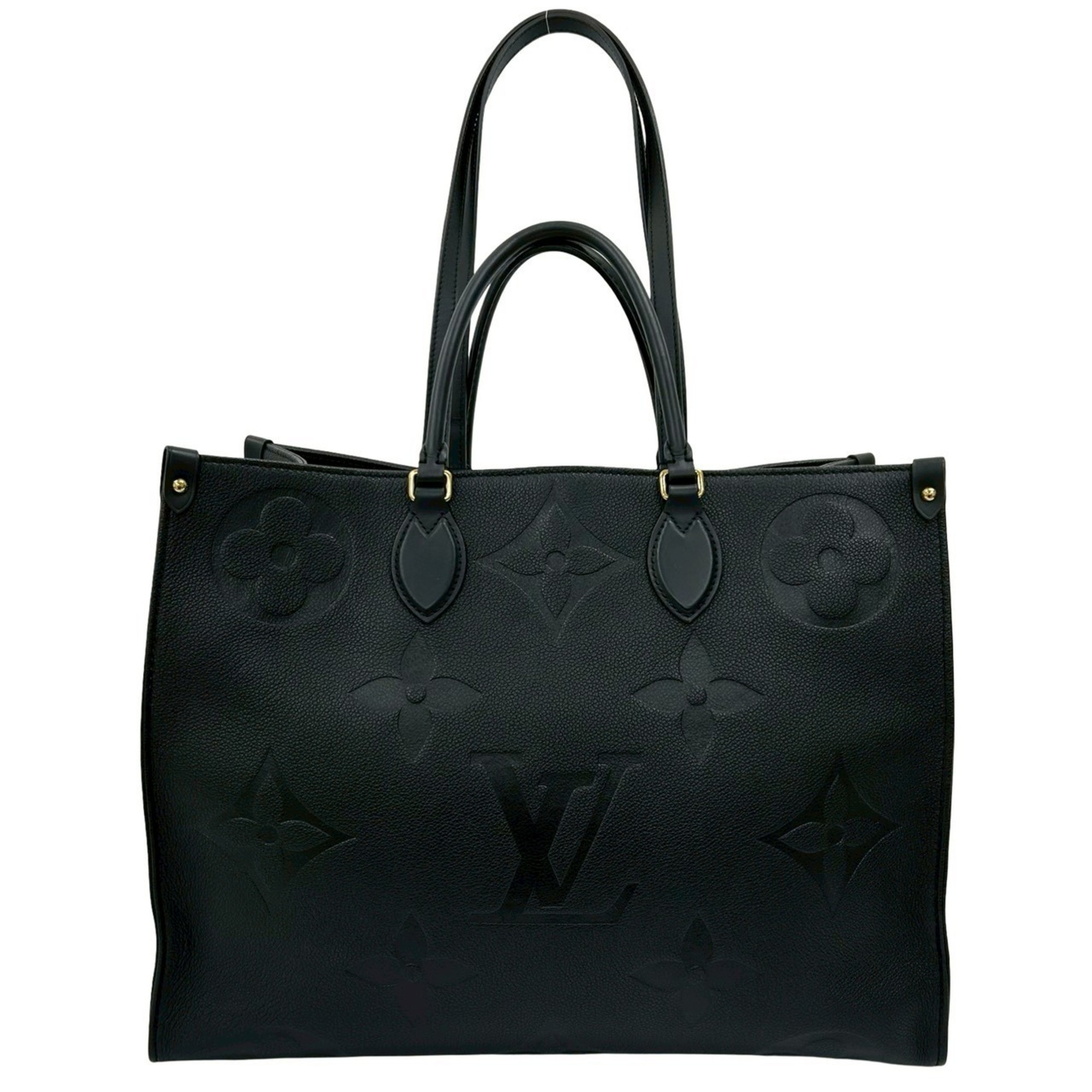 LOUIS VUITTON On the Go GM Monogram Empreinte Leather Tote Bag, Black, 79080