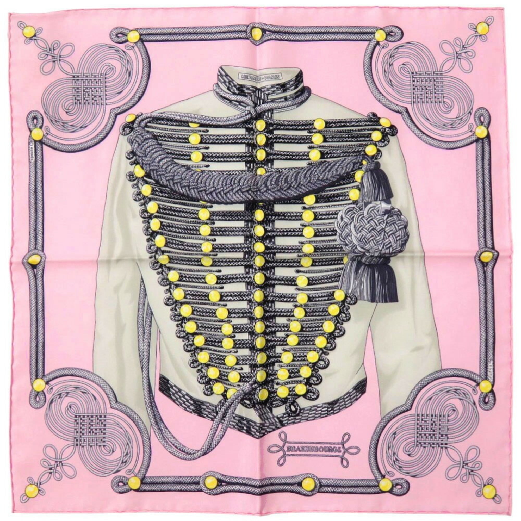 Unused Hermes Carre 45 Gavroche Twill Brandebourgs Brandenburg Silk Multicolor Scarf Muffler 1872HERMES