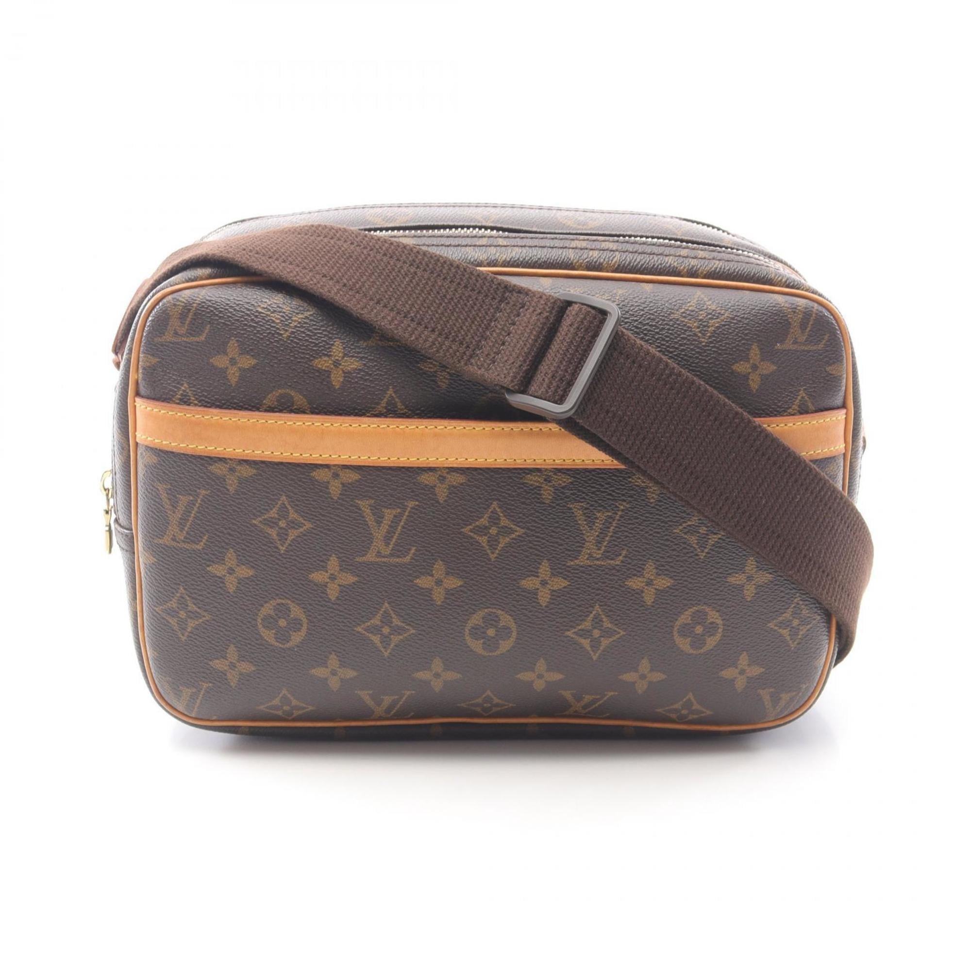 Louis Vuitton Reporter PM Shoulder Bag, Coated Canvas and Leather, Monogram, Women’s, Brown, M45254
