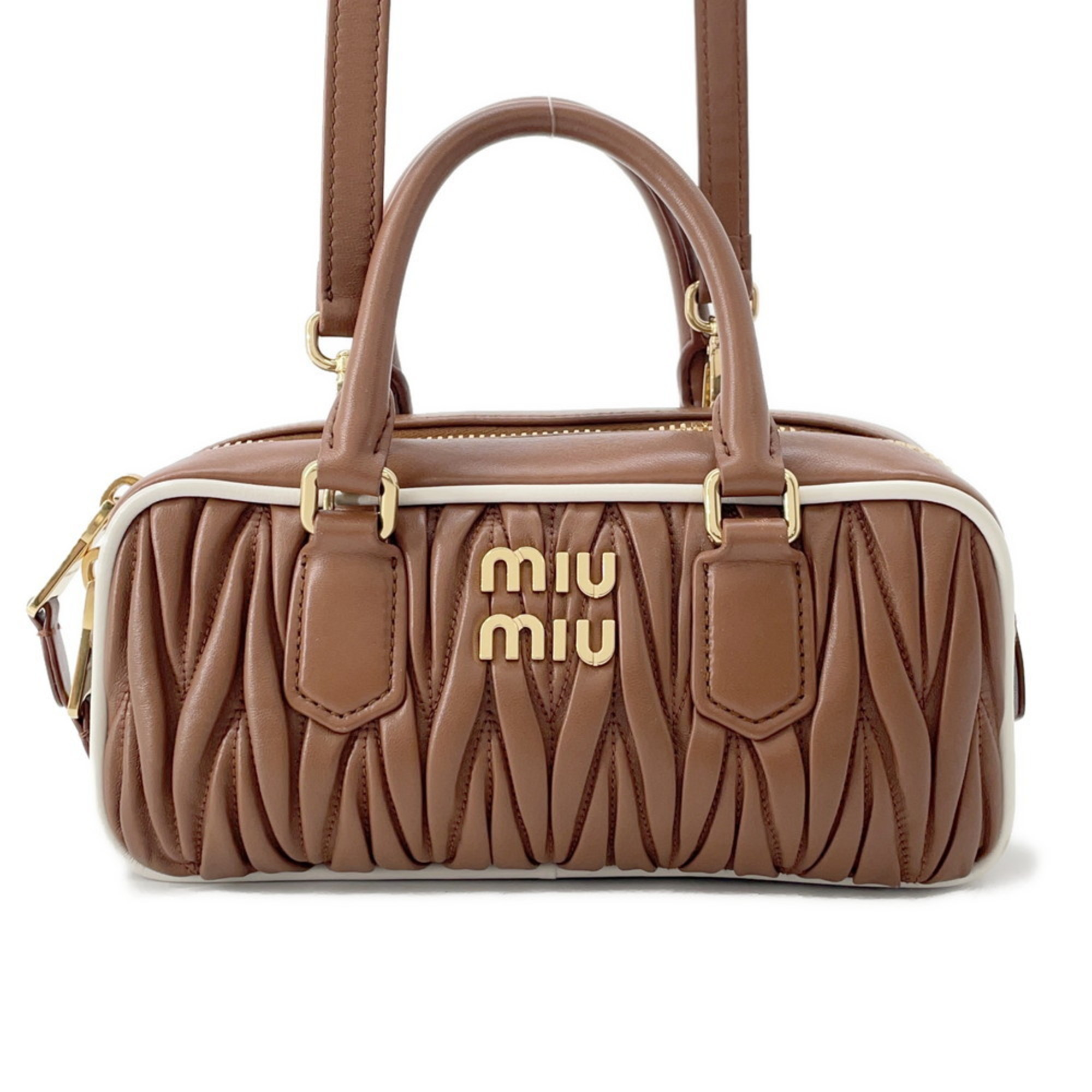 Miu Miu Miu Arcadi Regular Leather Handbag 5BB142 2-way Shoulder Bag
