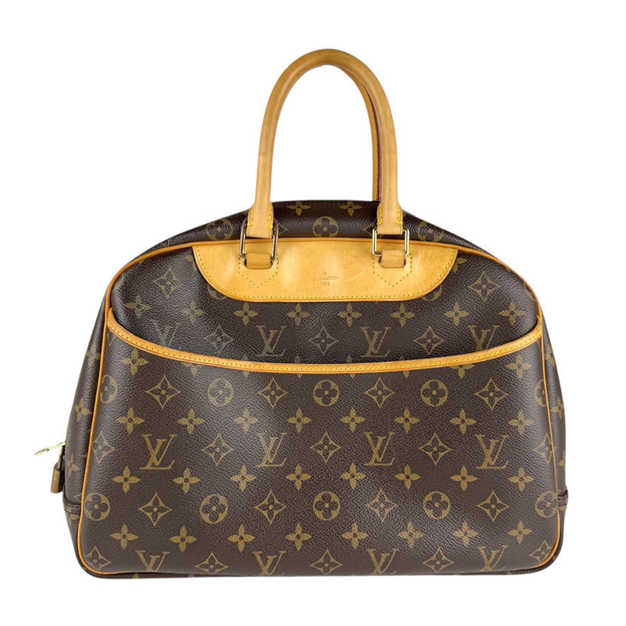 Louis Vuitton Monogram Deauville Handbag in Brown Canvas, Men’s and Women’s, M47270 z7843