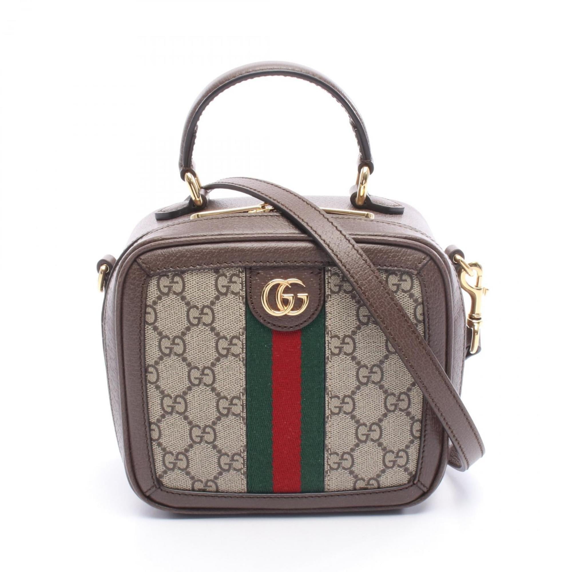 Gucci Ophidia Mini Top Handle Handbag, Coated Canvas and Leather, Women’s, Beige, Brown, Multicolor, 772157
