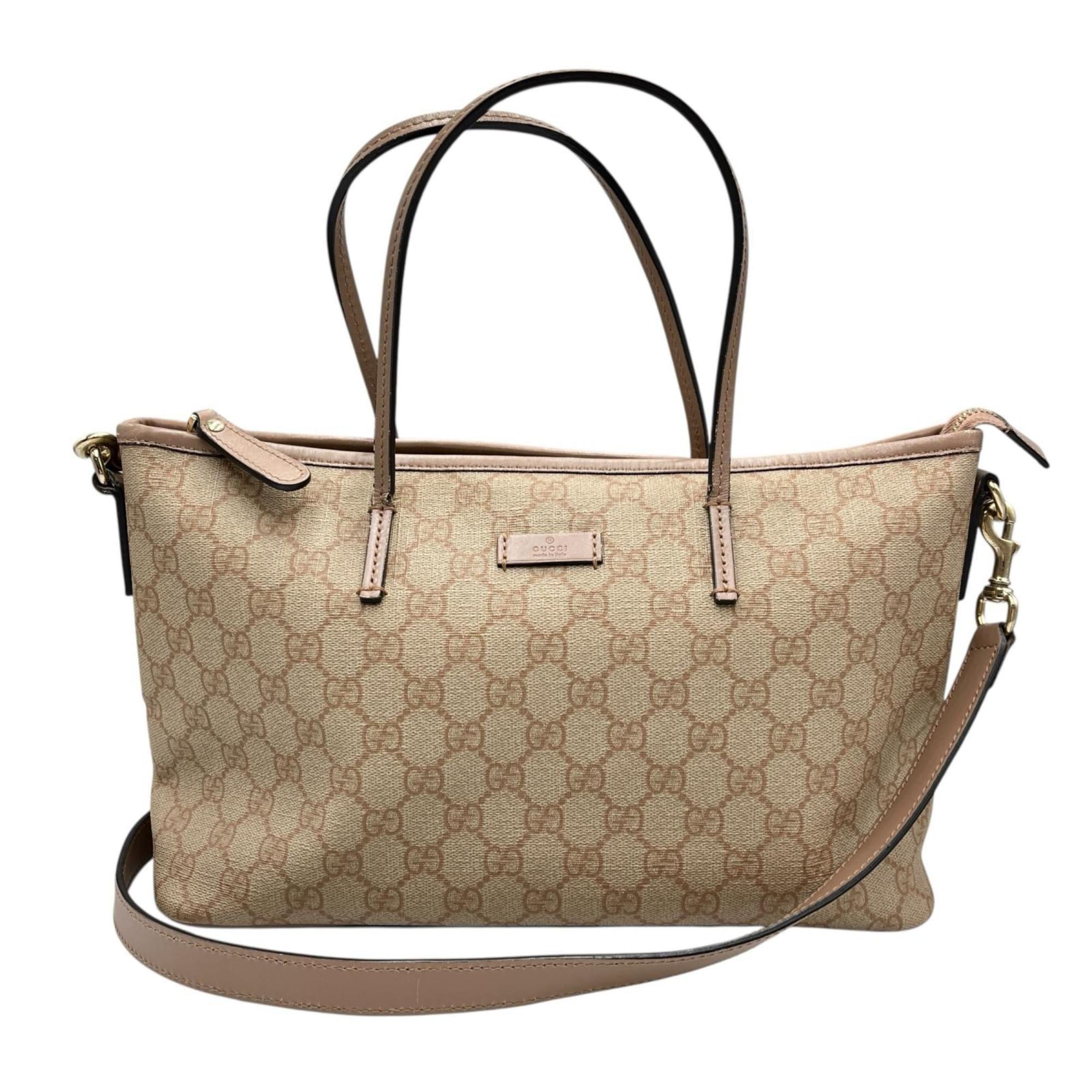 Gucci 2-way tote bag/shoulder bag 353439 in GG Supreme canvas, beige, for women