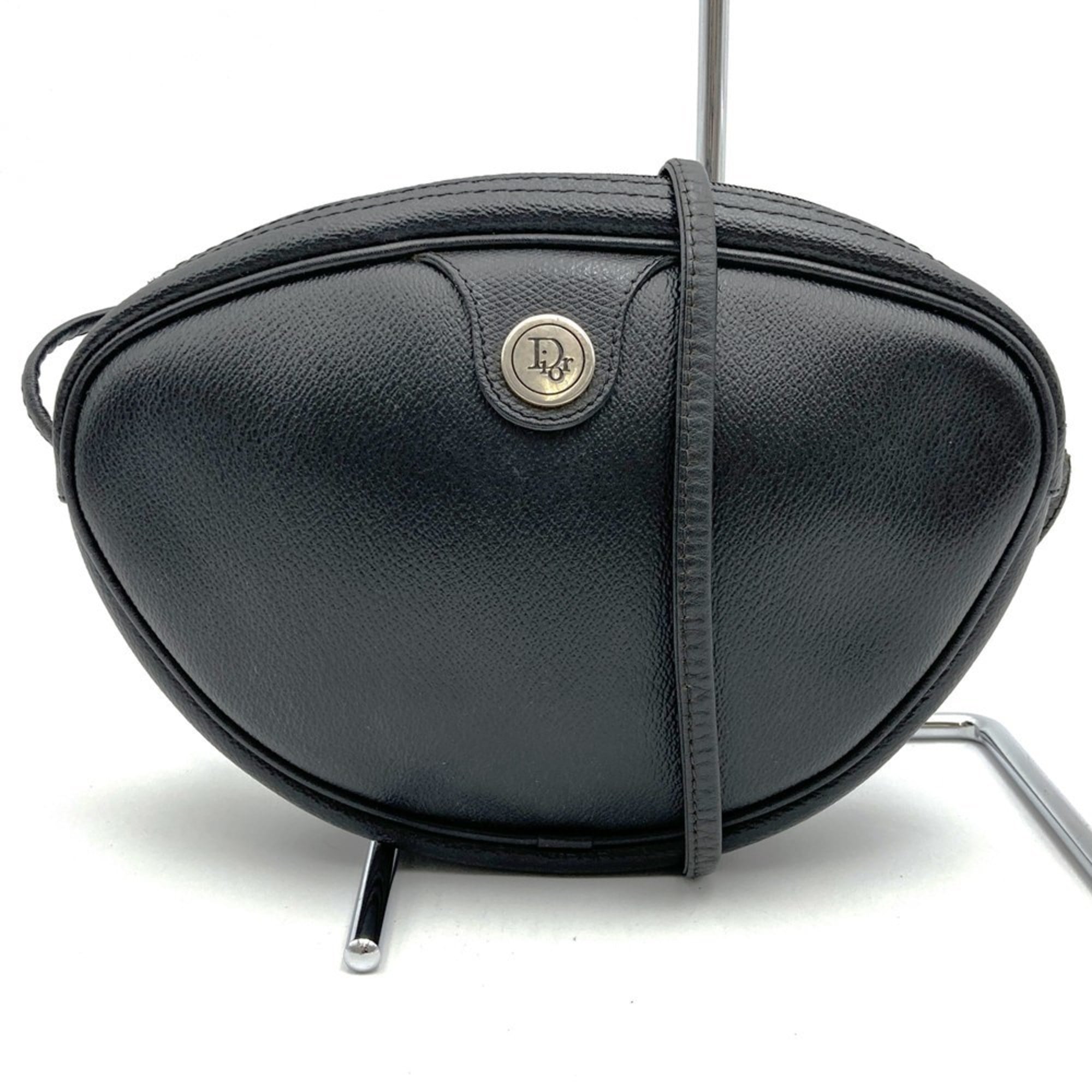Christian Dior Dior Mini Shoulder Bag, Black Leather, Women’s