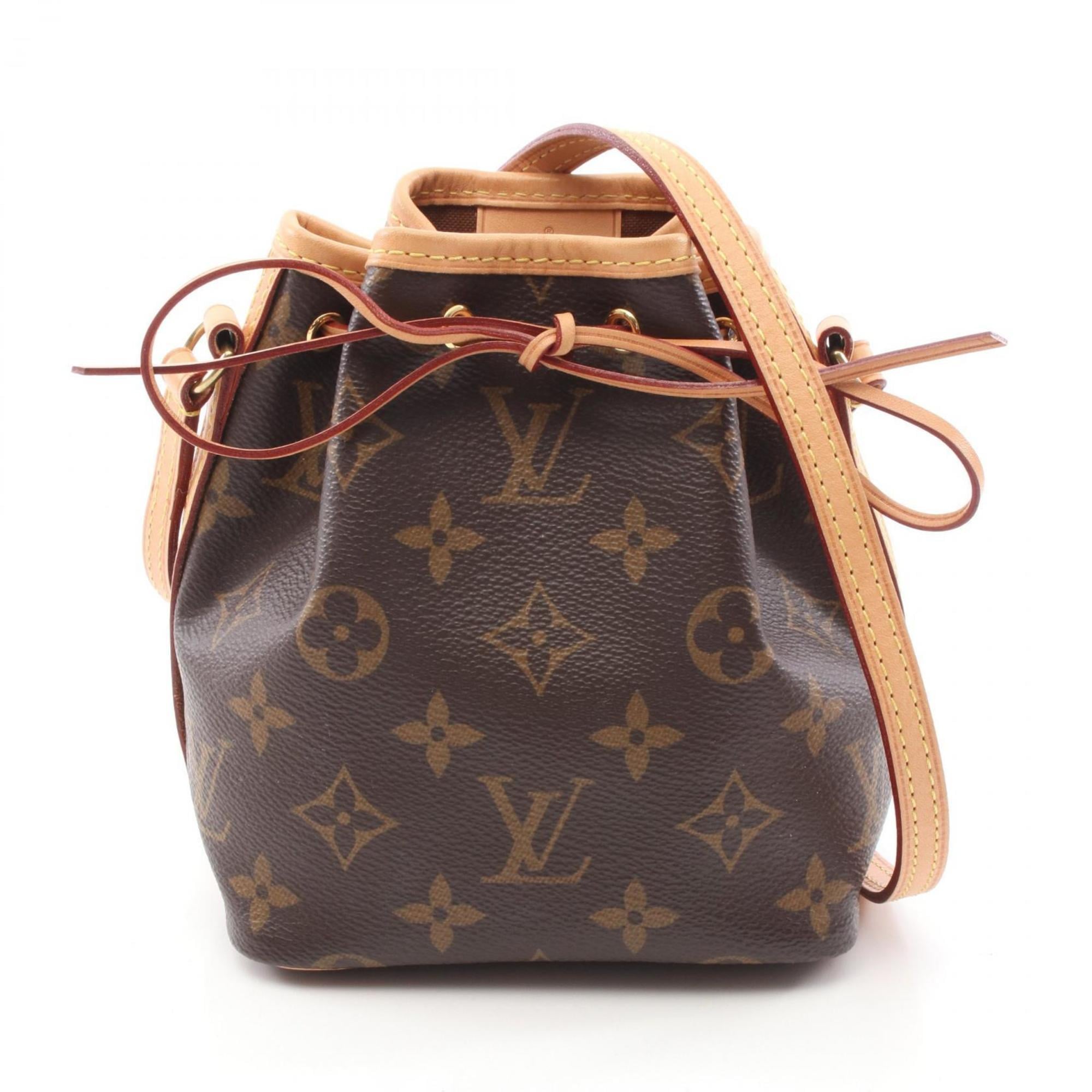 Louis Vuitton Nano Noe Monogram Shoulder Bag Coated Canvas Leather Women’s Brown M41346