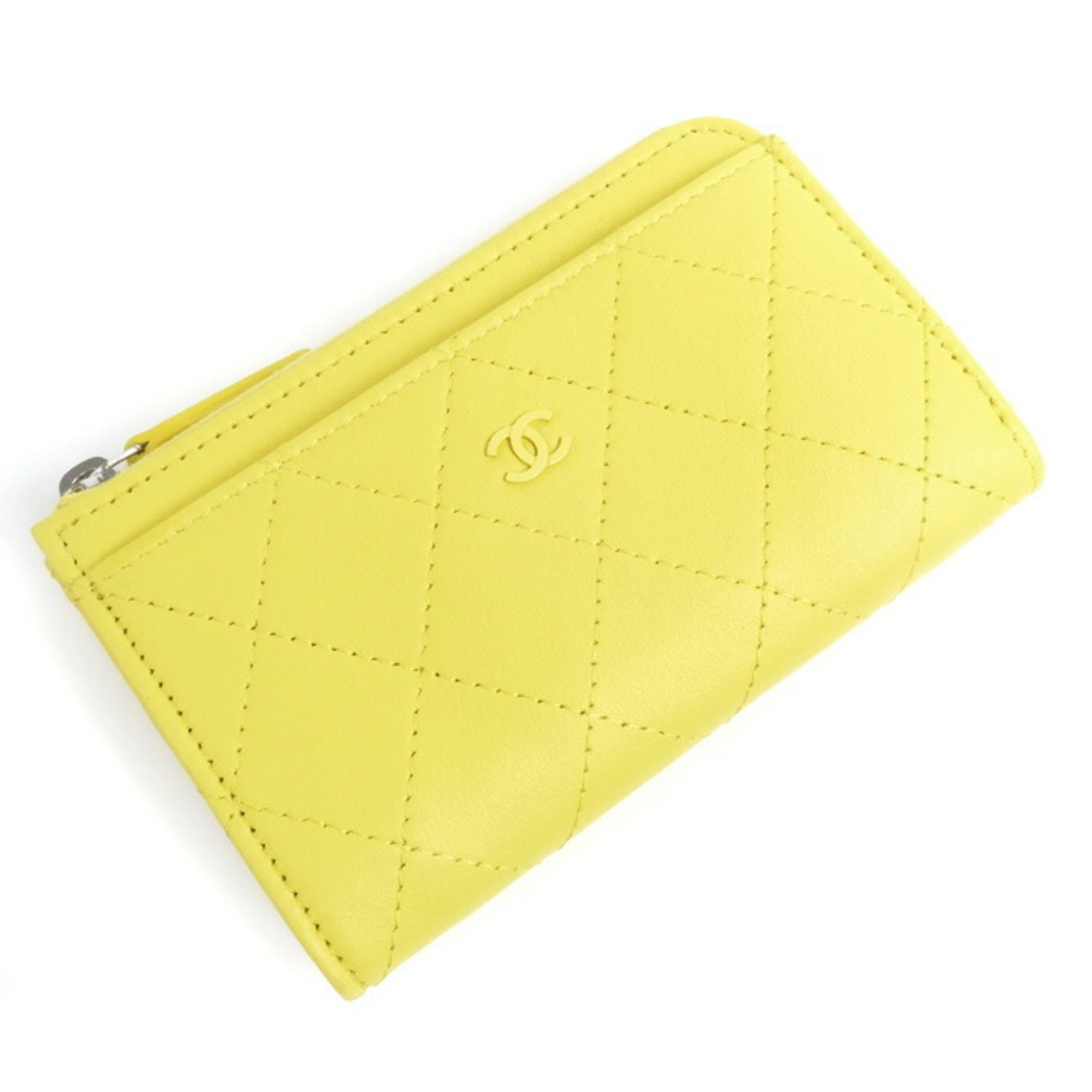 CHANEL Fragment Case Card Yellow AP3820 Women’s